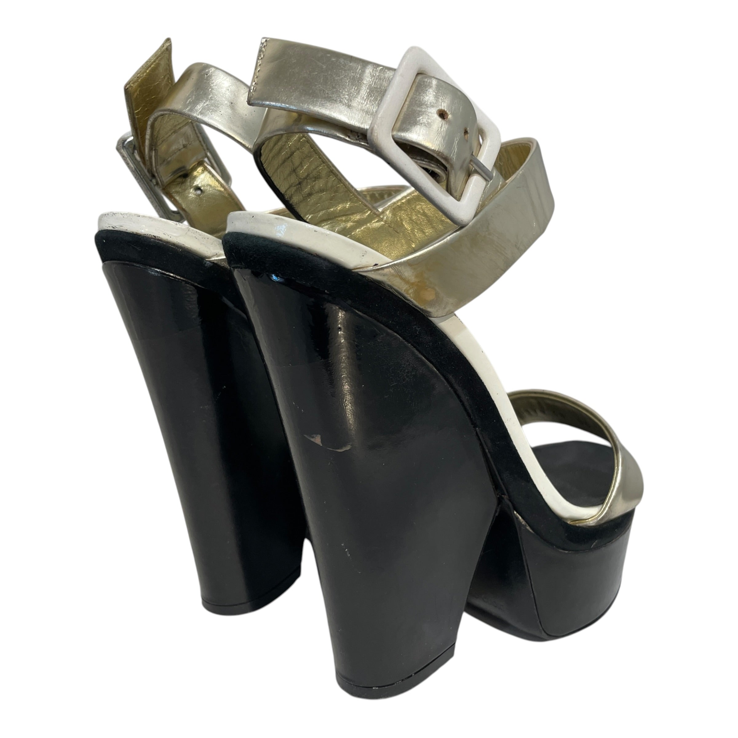 Giuseppe Zanotti/Heels/EU 38/Leather/BLK/Mettalic Platform view 2