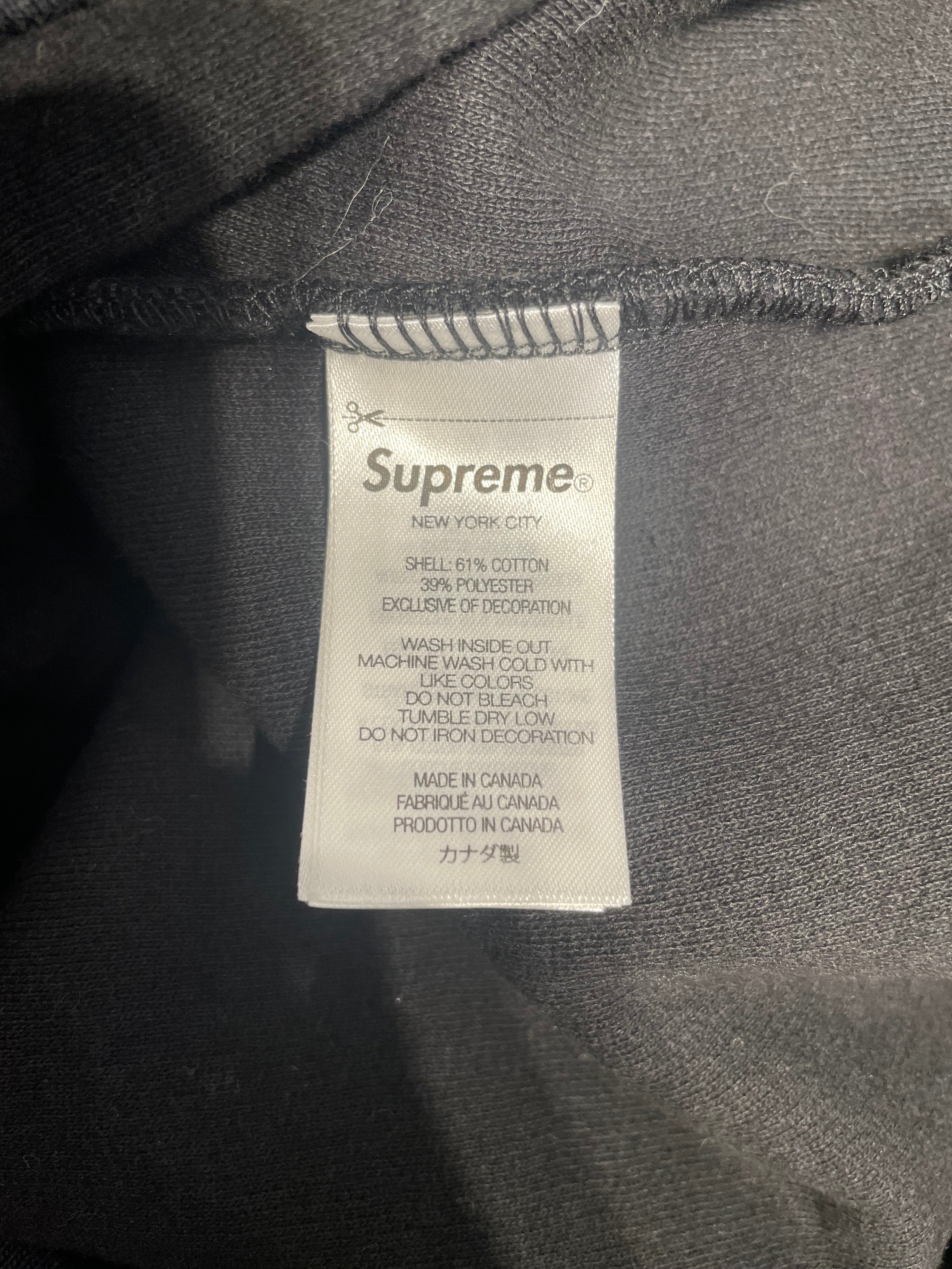 Supreme/Zip Up Hoodie/S/Polyester/BLK/FLEECE ZIP UP HOODIE view 4