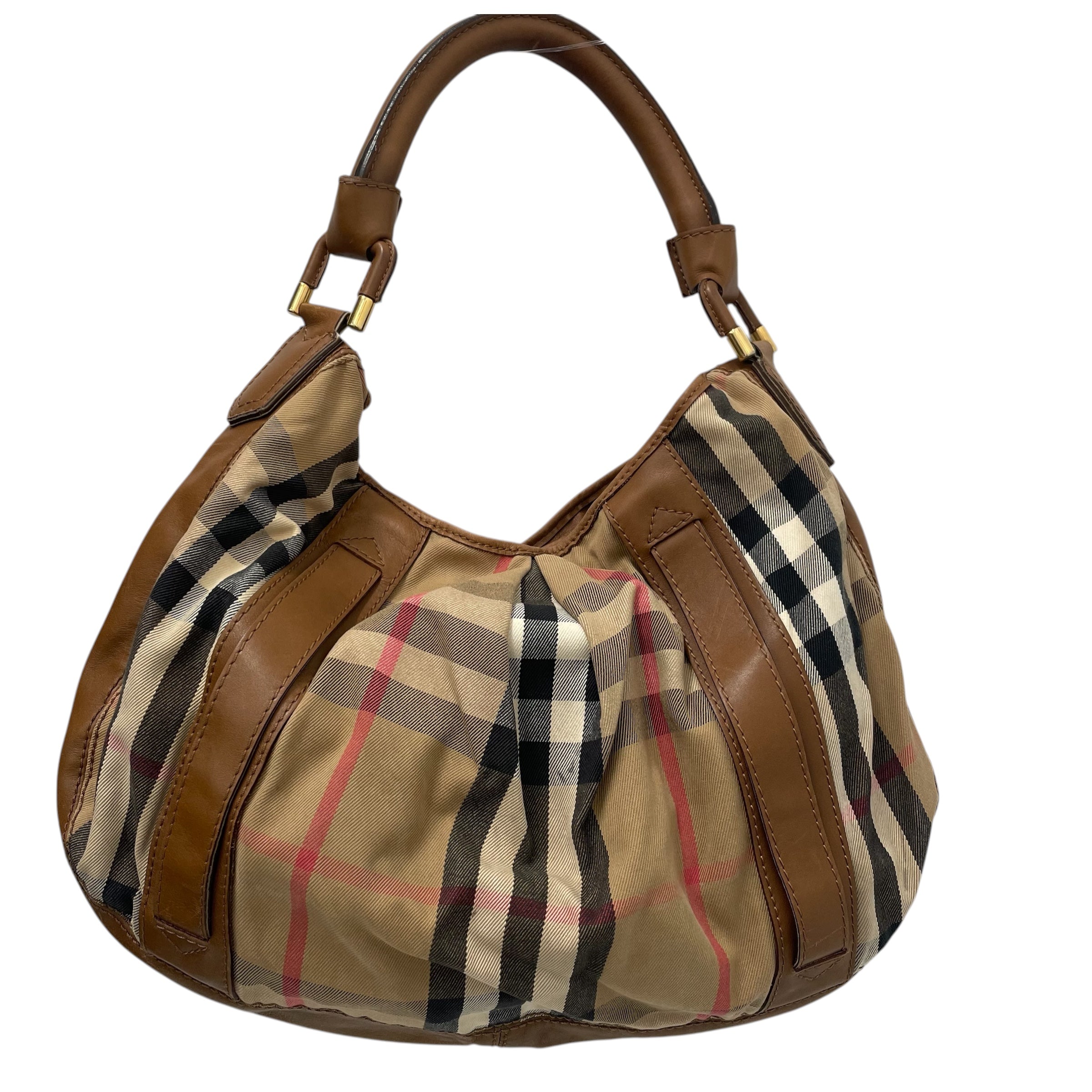 BURBERRY/Hand Bag/Plaid/Leather/CML/HOBO STYLE view 2