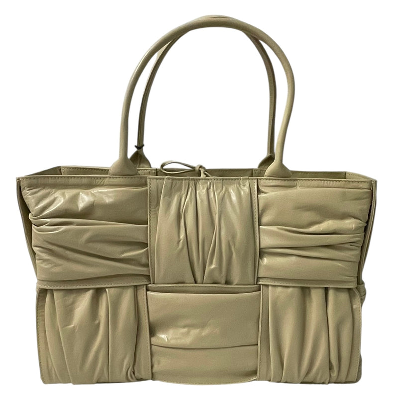 BOTTEGA VENETA/Hand Bag/Leather/CRM/ARCO TOTE