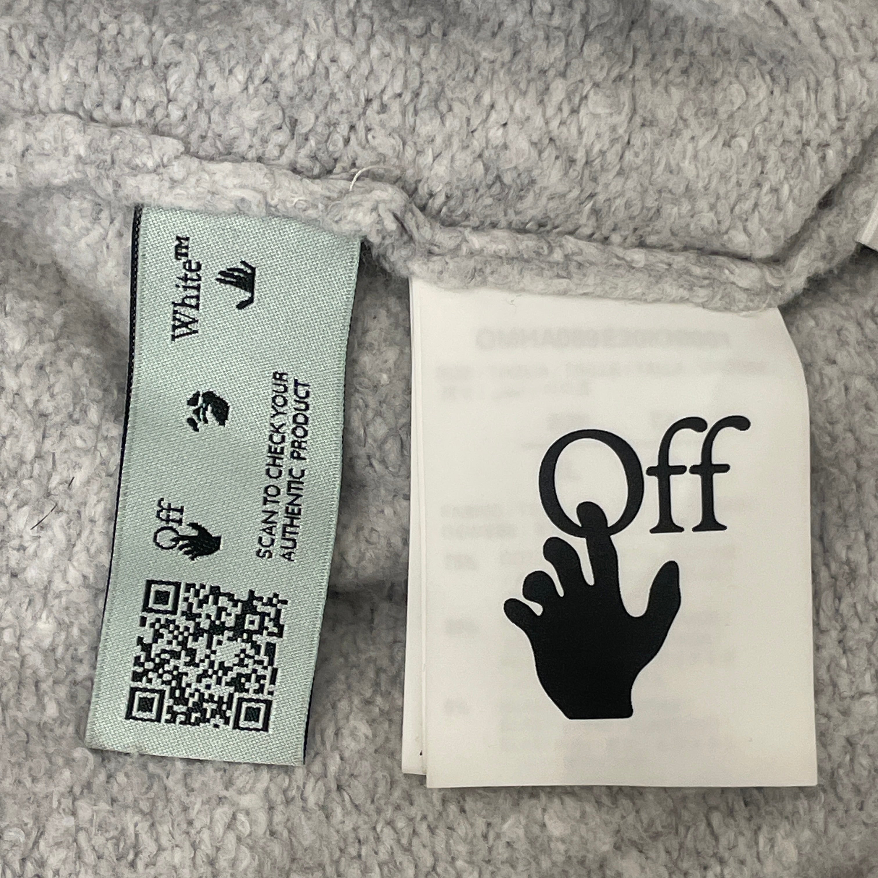 OFF-WHITE/Hoodie/XL/Wool/GRY/KNIT BARREL WORKER HOODIE view 4