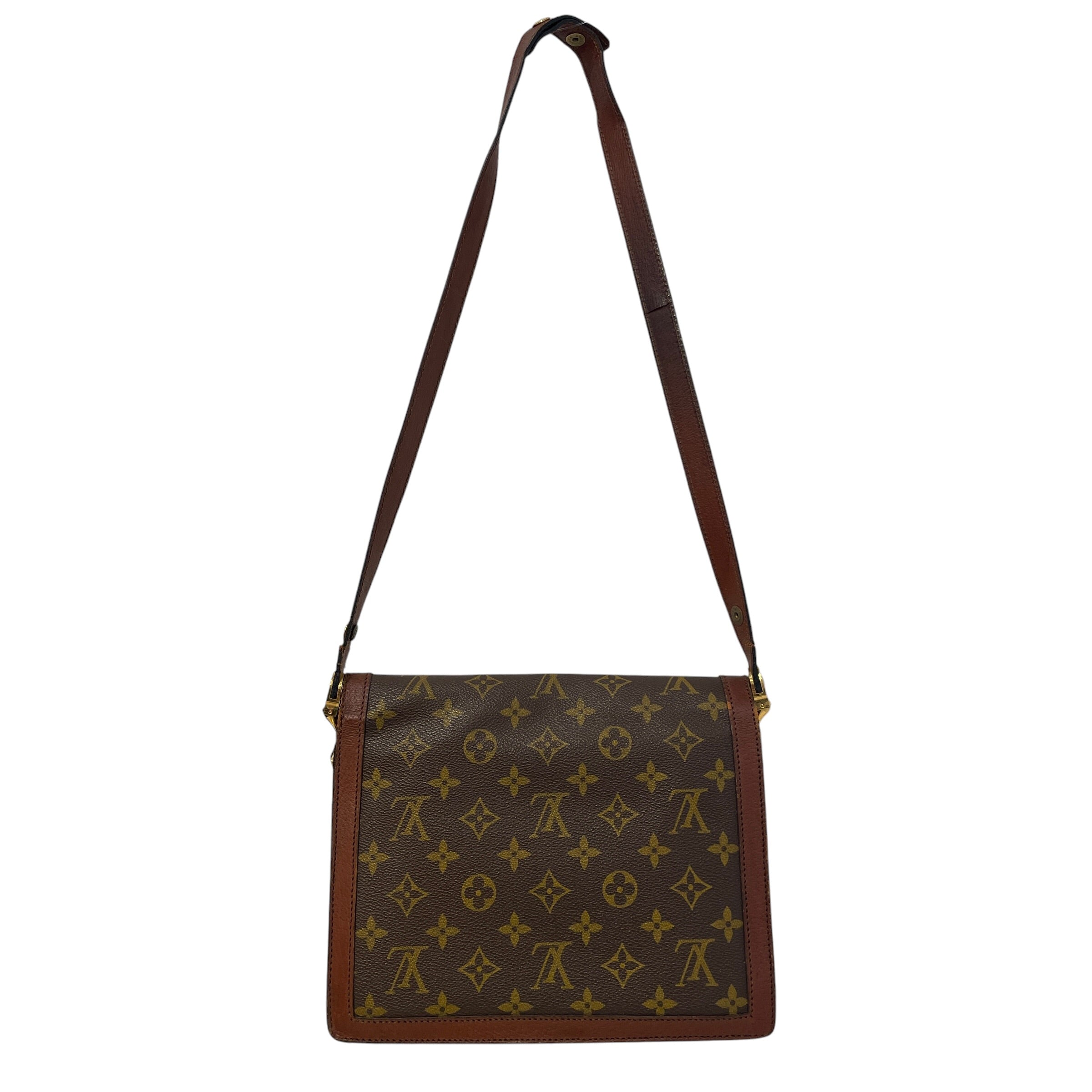 LOUIS VUITTON/Cross Body Bag/Monogram/Leather/BRW/Saint Cloud Vachetta Closure view 2