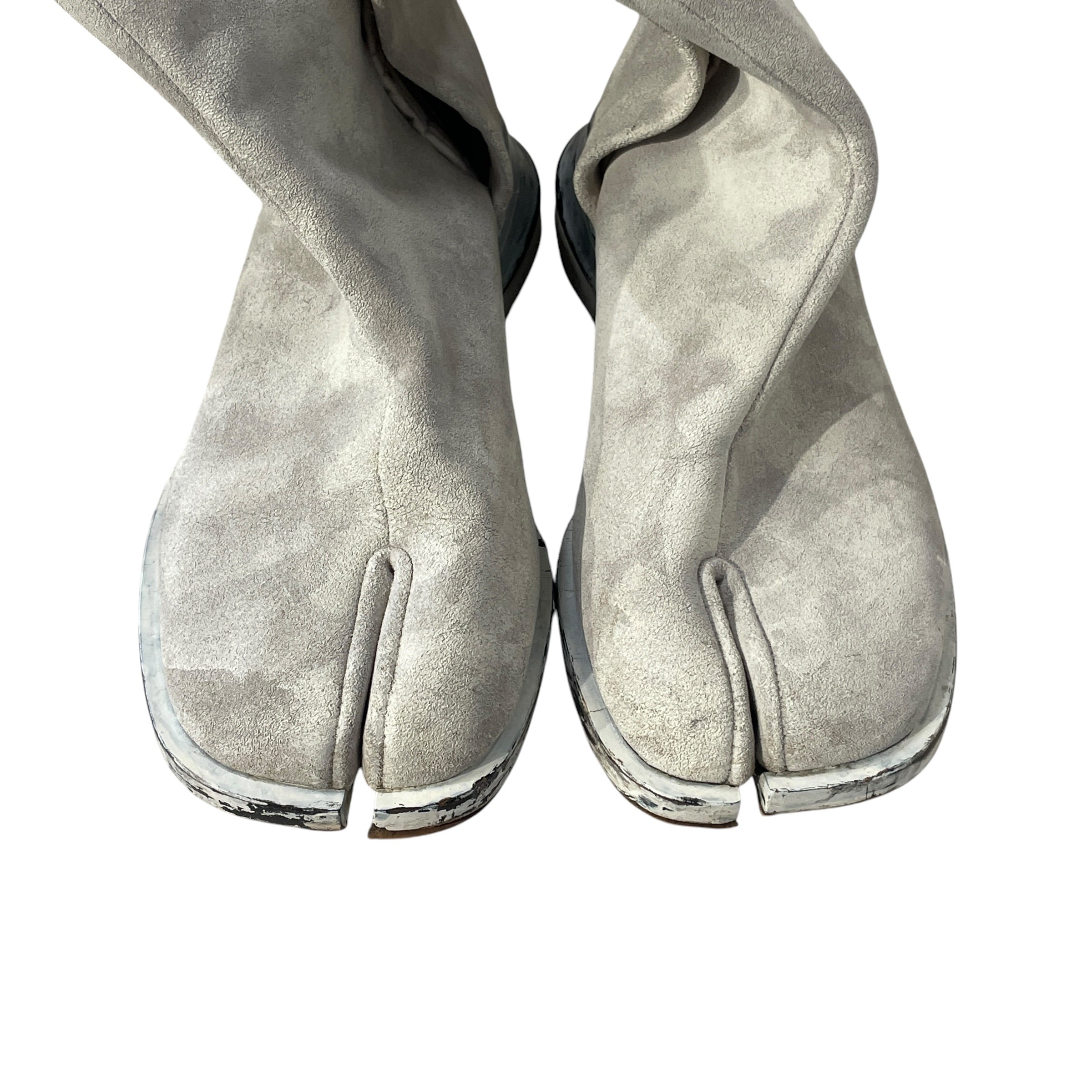 Maison Margiela/Boots/EU 38/Leather/GRY/PAINTED TABI BOOTS view 7