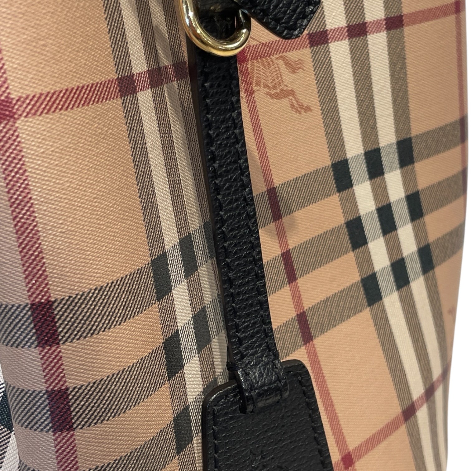 BURBERRY LONDON/Bag/Leather/KHK/NOVA CHECK LORNE BUCKET view 6