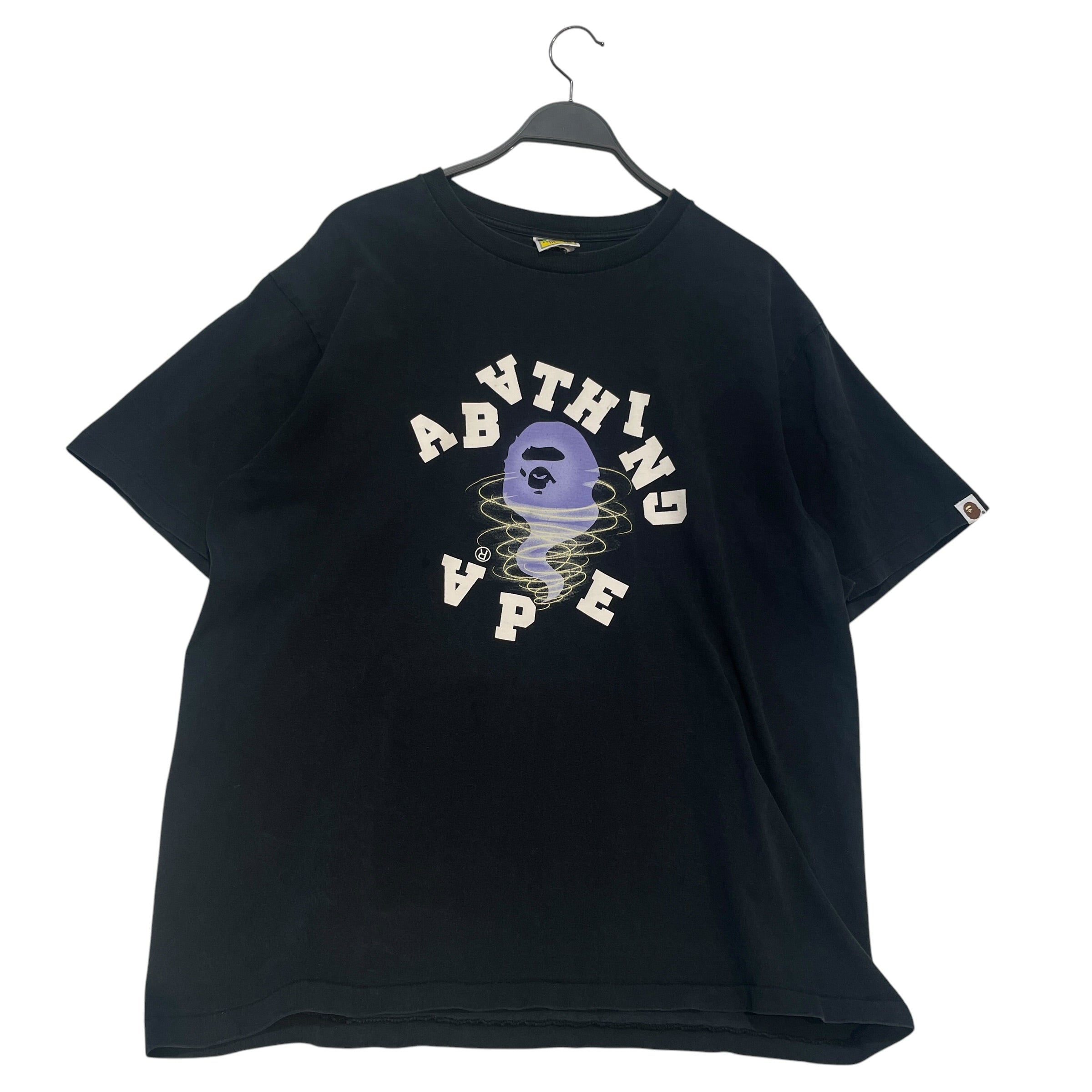 A BATHING APE/T-Shirt/XXL/Cotton/BLK/Graphic/Tornado Graphic view 1