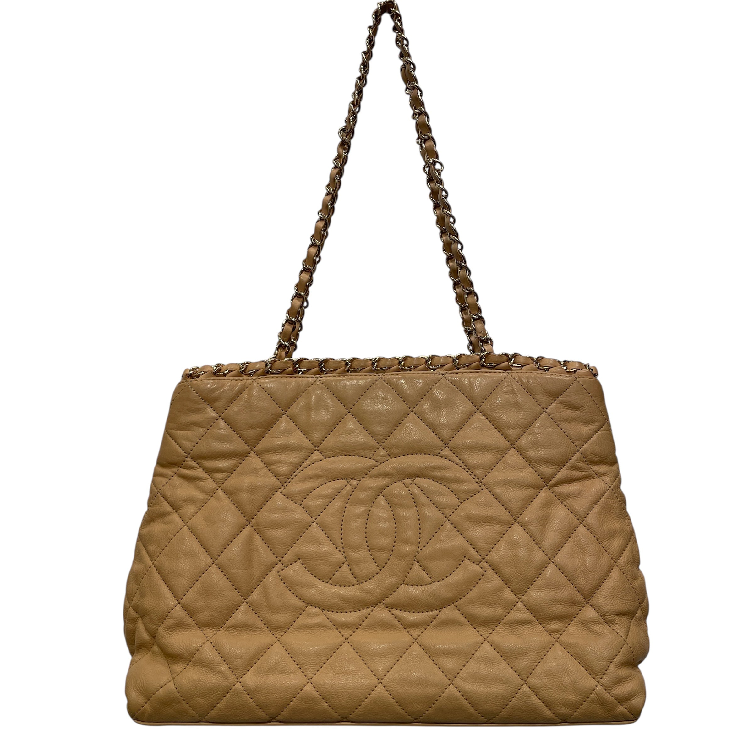 CHANEL/Cross Body Bag/Leather/BEG/14716658 CHAIN RIM MINI TOTE view 1