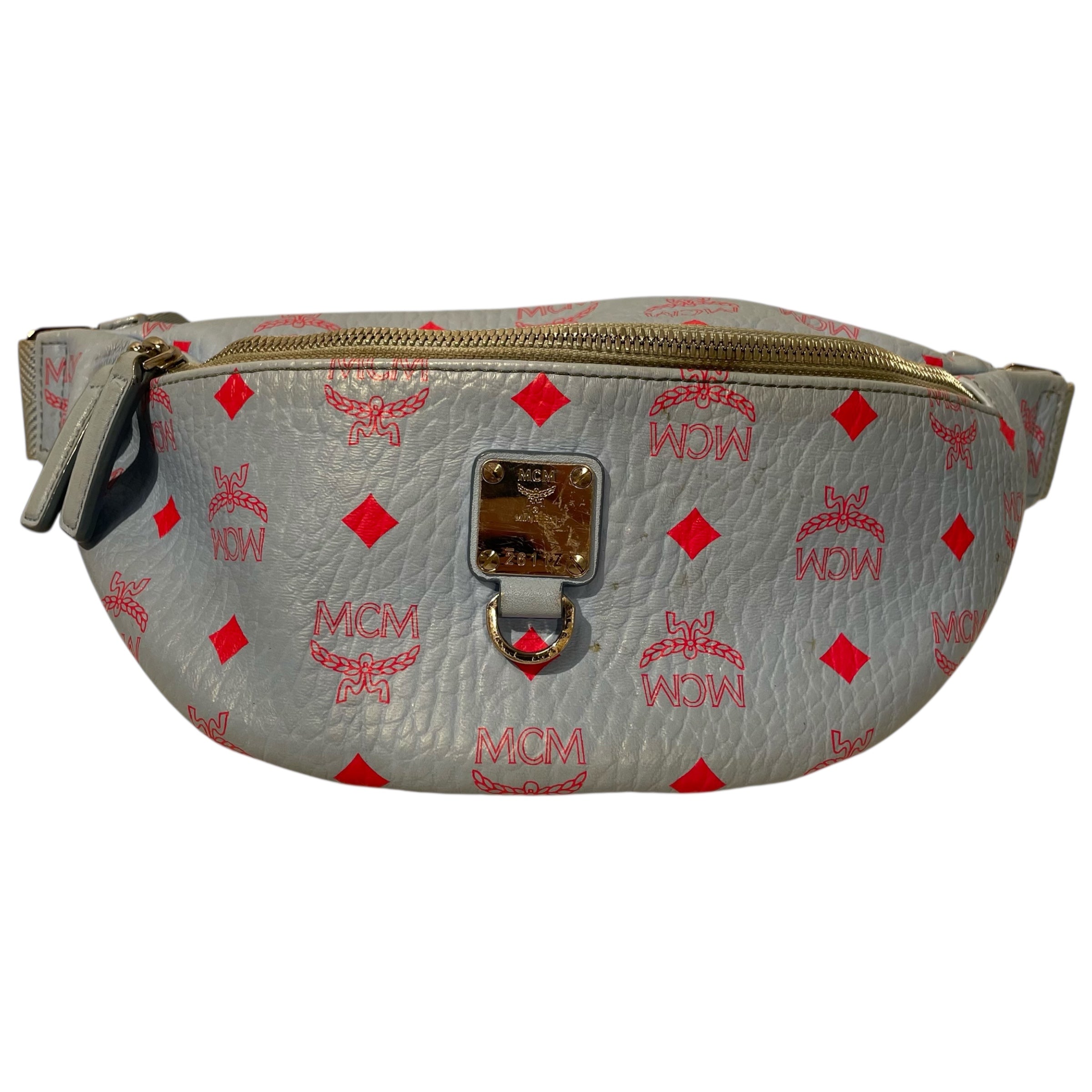 MCM/Fanny Pack/Monogram/Leather/BLU/ view 1