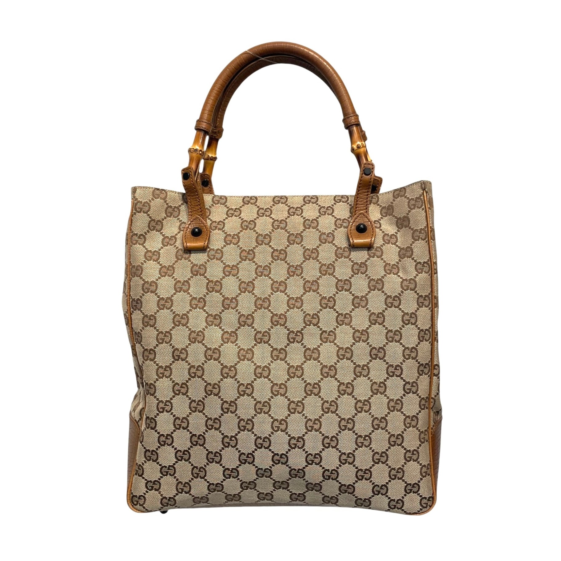GUCCI/Tote Bag/Monogram/BEG/Bamboo Tote view 1