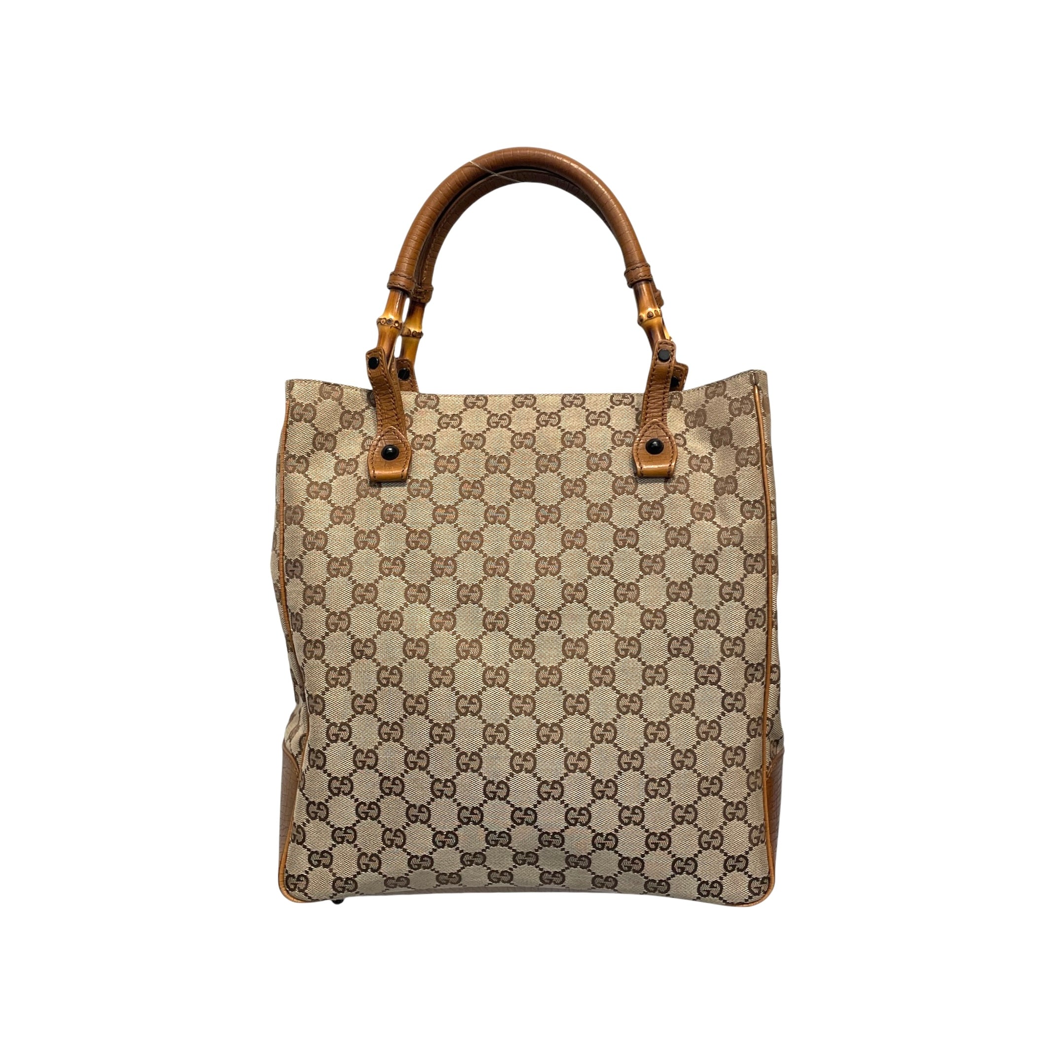 GUCCI/Tote Bag/Monogram/BEG/Bamboo Tote view 1