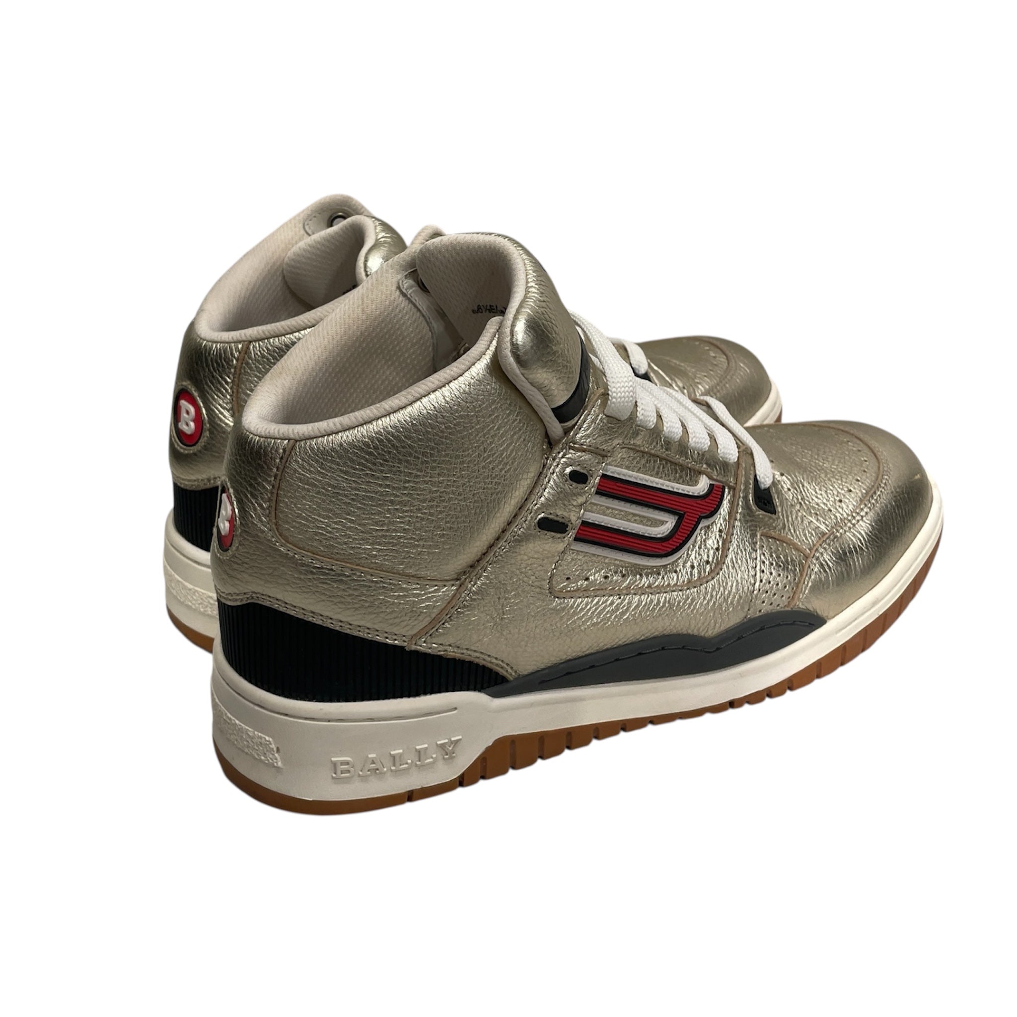 BALLY/Hi-Sneakers/US 6.5/Leather/GLD/KING METALLIC/RED DETAIL view 2