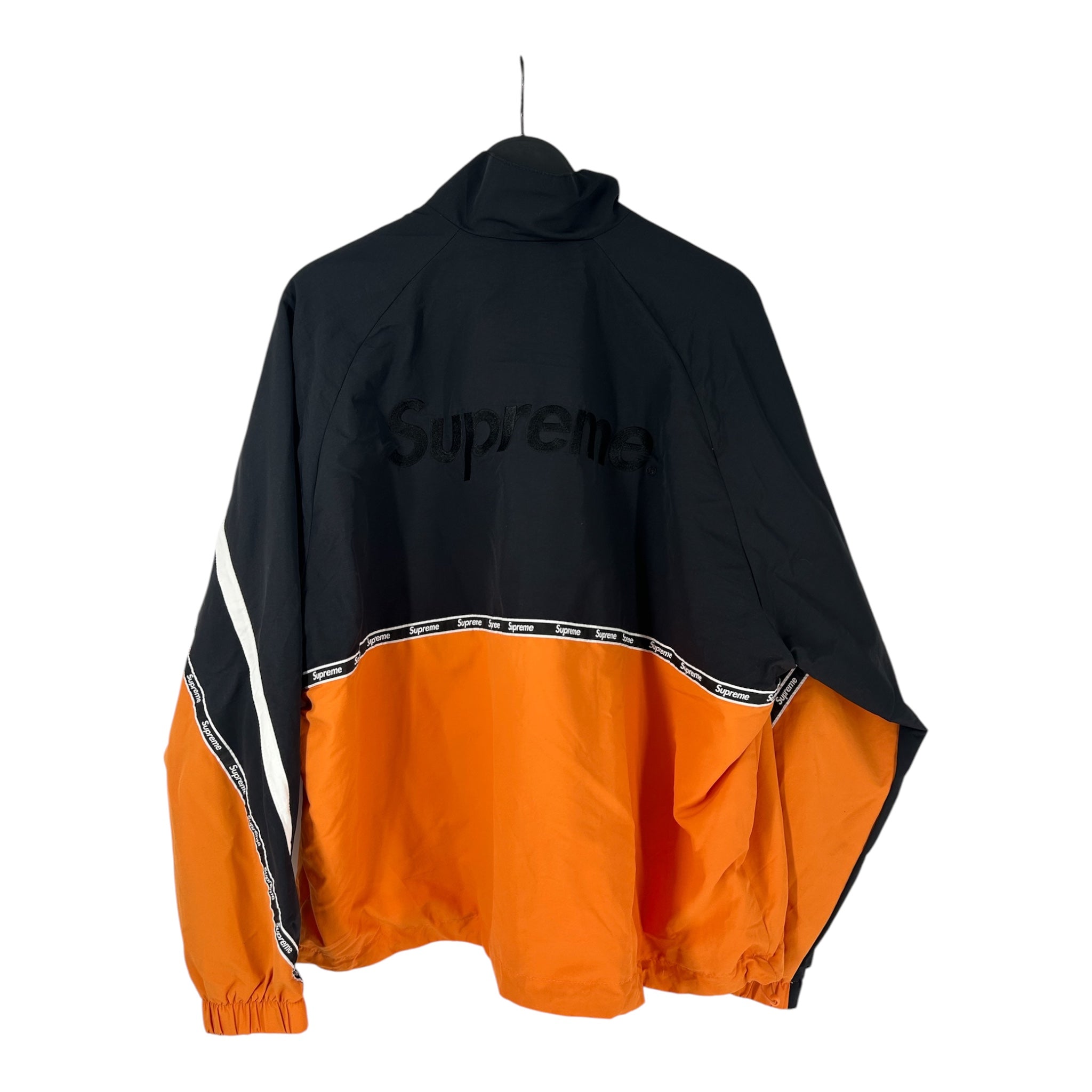 Supreme/Windbreaker/M/Nylon/ORN/WHT BLK TRACK JKT HIGH NECK view 2