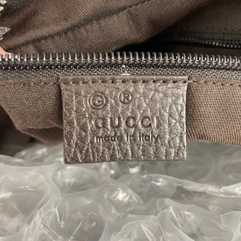 GUCCI/Cross Body Bag/Monogram/Leather/KHK/NIGHT COURIER MESSANGER