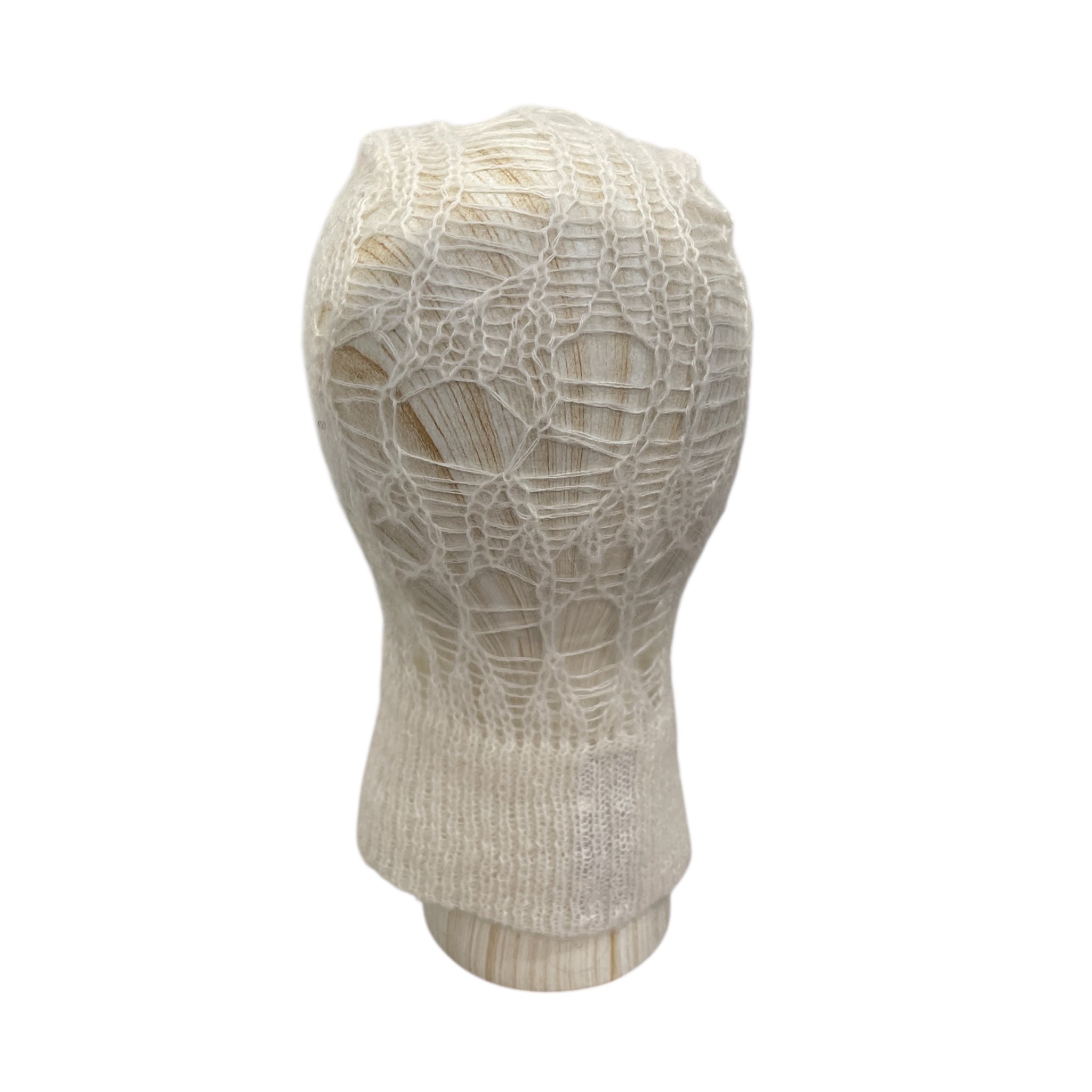 Rick Owens/Beanie/OS/Mohair/WHT/Lido Knit Hood view 2