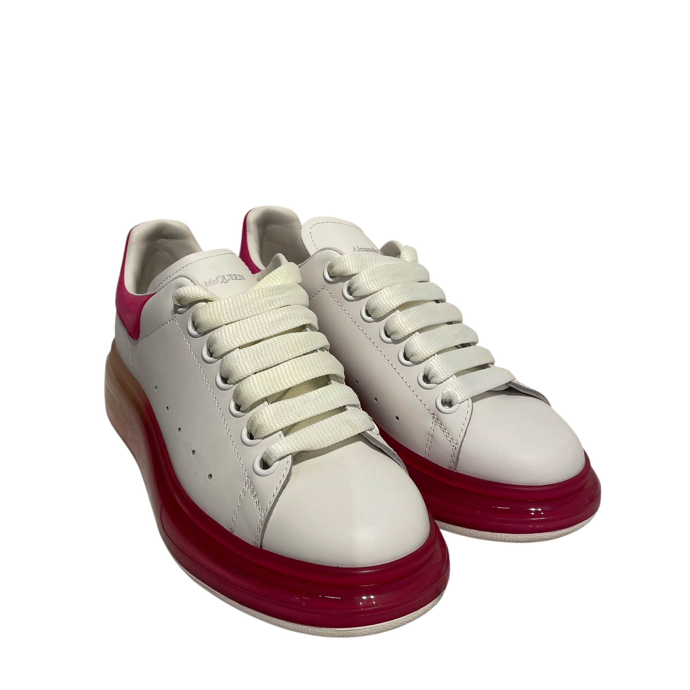 Alexander McQueen/Low-Sneakers/EU 38.5/Leather/WHT/LOW TOP PINK view 1