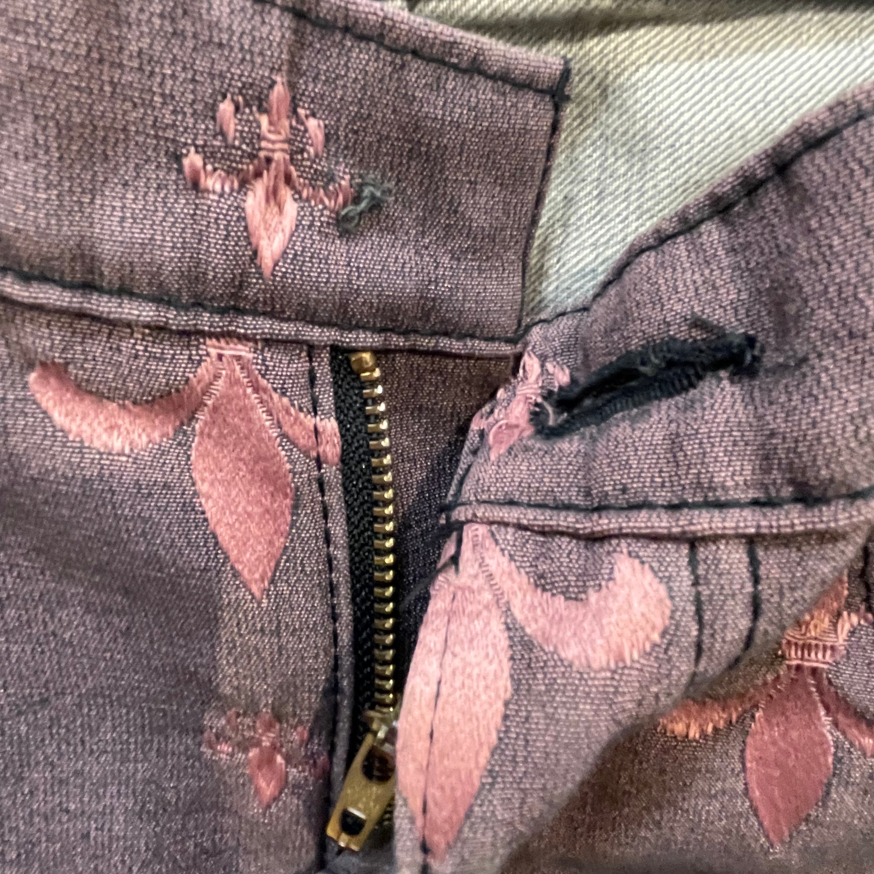JUNYA WATANABE COMME des GARCONS/Pants/M/Denim/RED/All Over Print/FLEUR DE SOL / ONE SIDE view 5