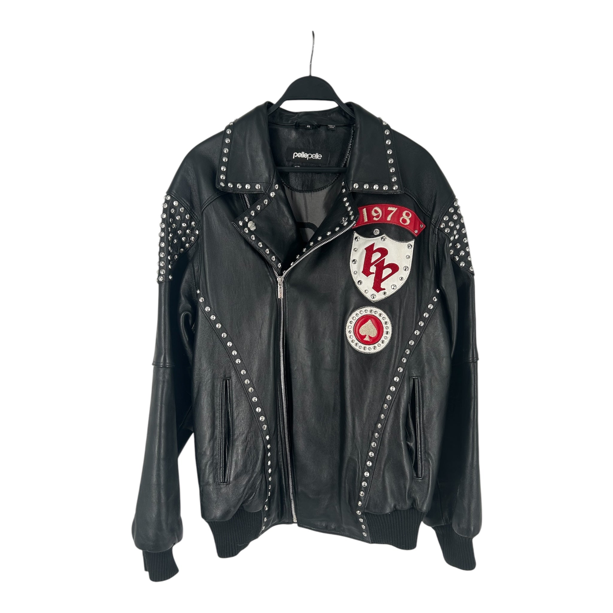 Pelle Pelle/Leather Jkt/46/Leather/BLK/ACES JACKET view 1