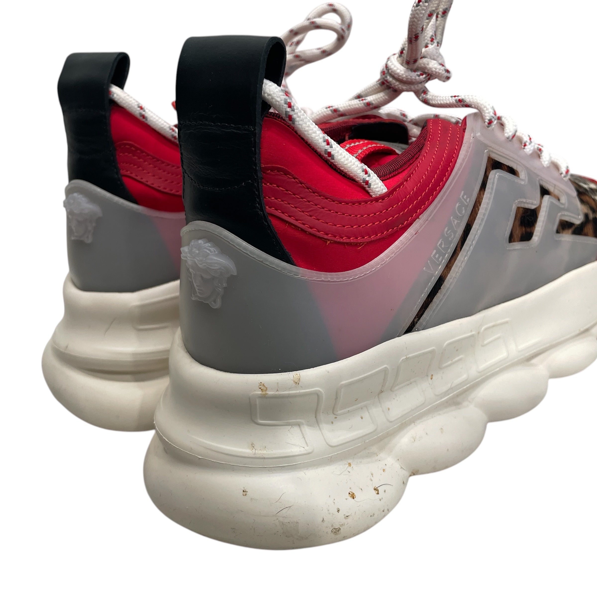 VERSACE/Low-Sneakers/EU 43/Leopard/Suede/RED/ view 6