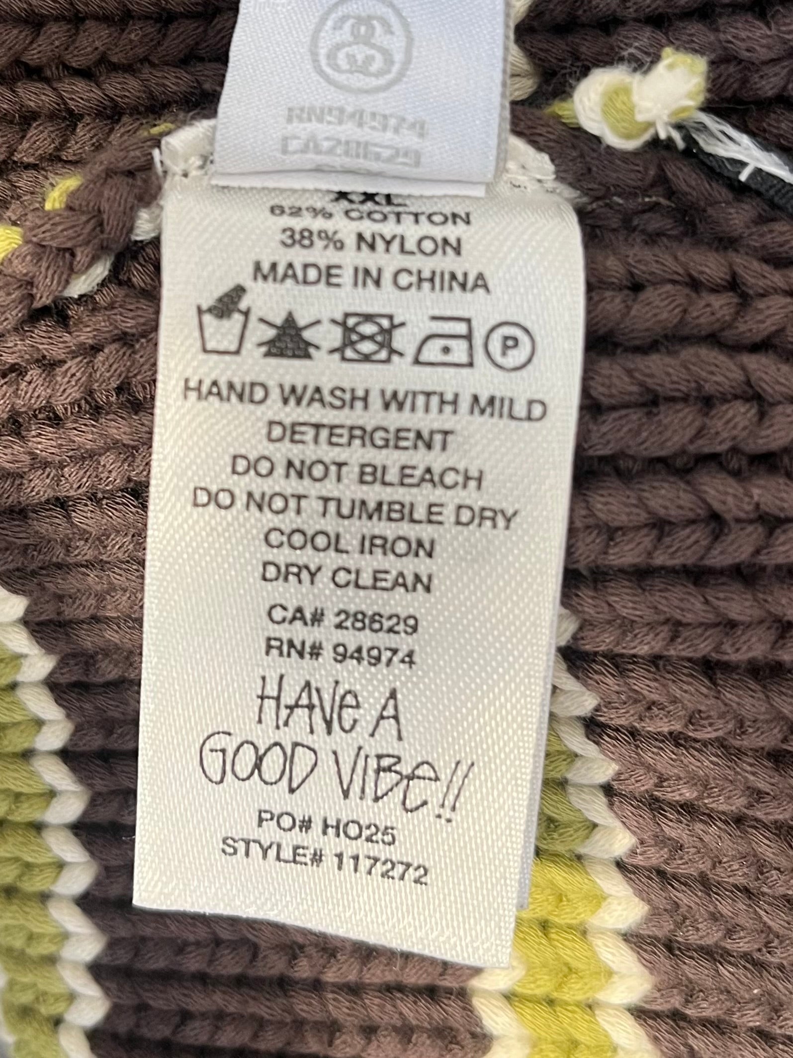 STUSSY/Heavy Sweater/XXL/Stripe/Cotton/BRW/STRIPED CHUNKY KNIT SWEATER view 7