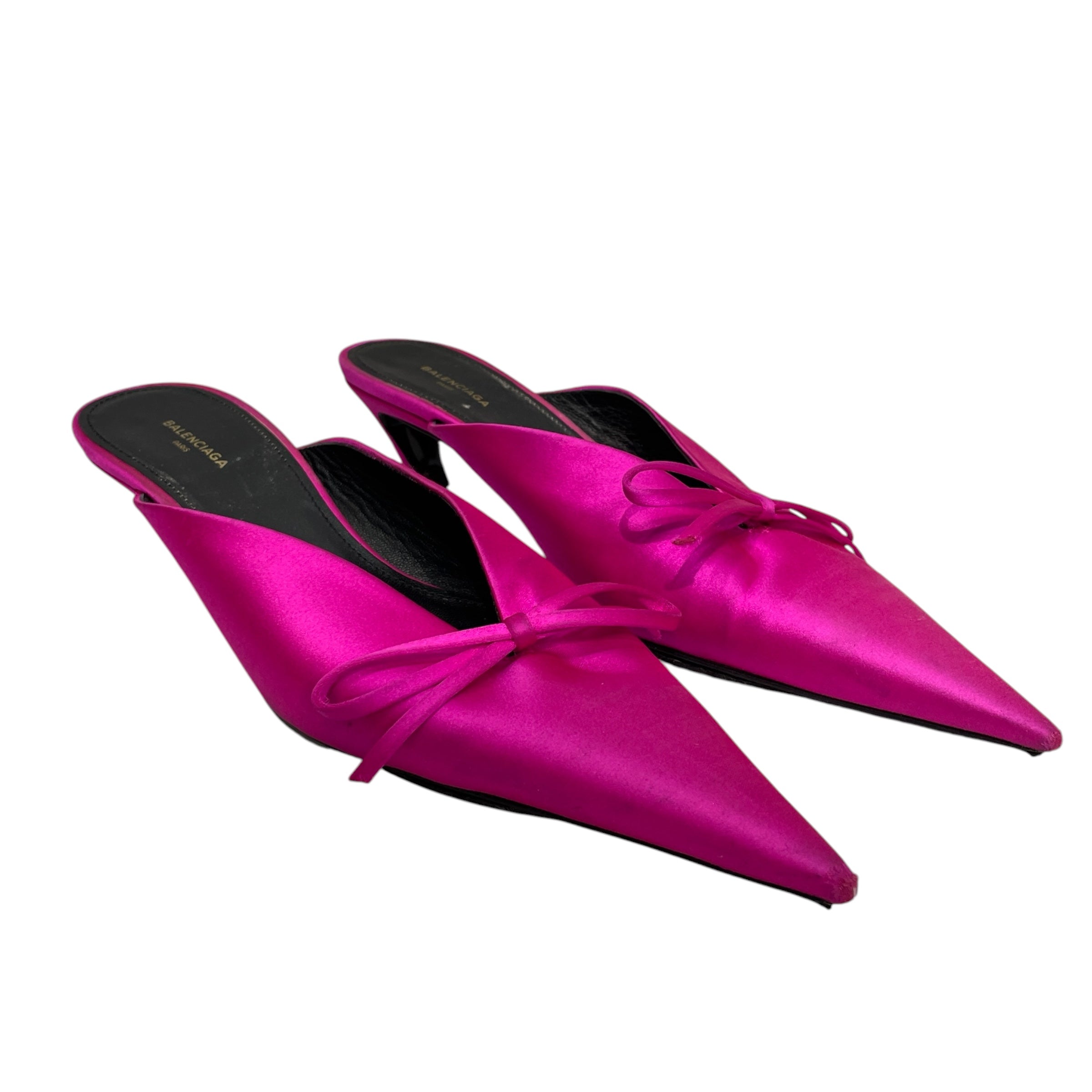 BALENCIAGA/Heels/EU 36.5/Nylon/PNK/POINTED TOE SLIP ON view 1