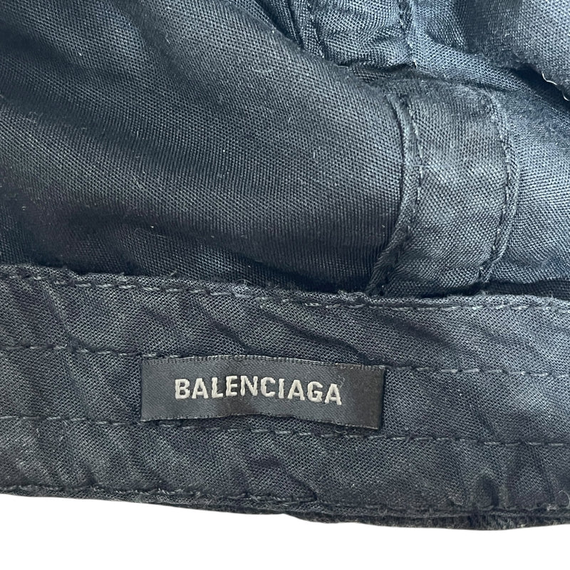 BALENCIAGA/Hat/Graphic/Cotton/BLK/DISTRESSED BB