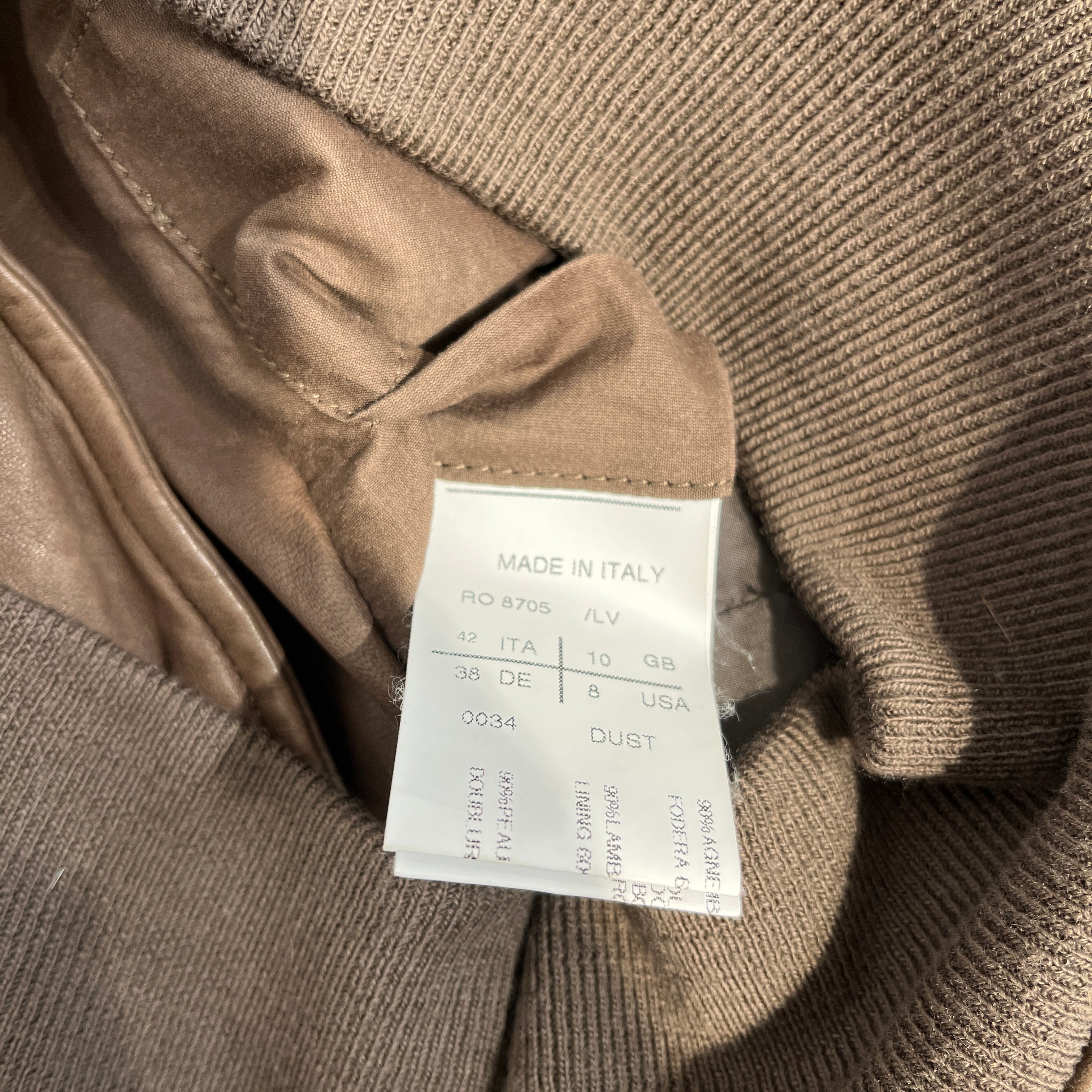 Rick Owens/Leather Jkt/8/Lambskin/BRW/0034 DUST aysymetric zip view 4