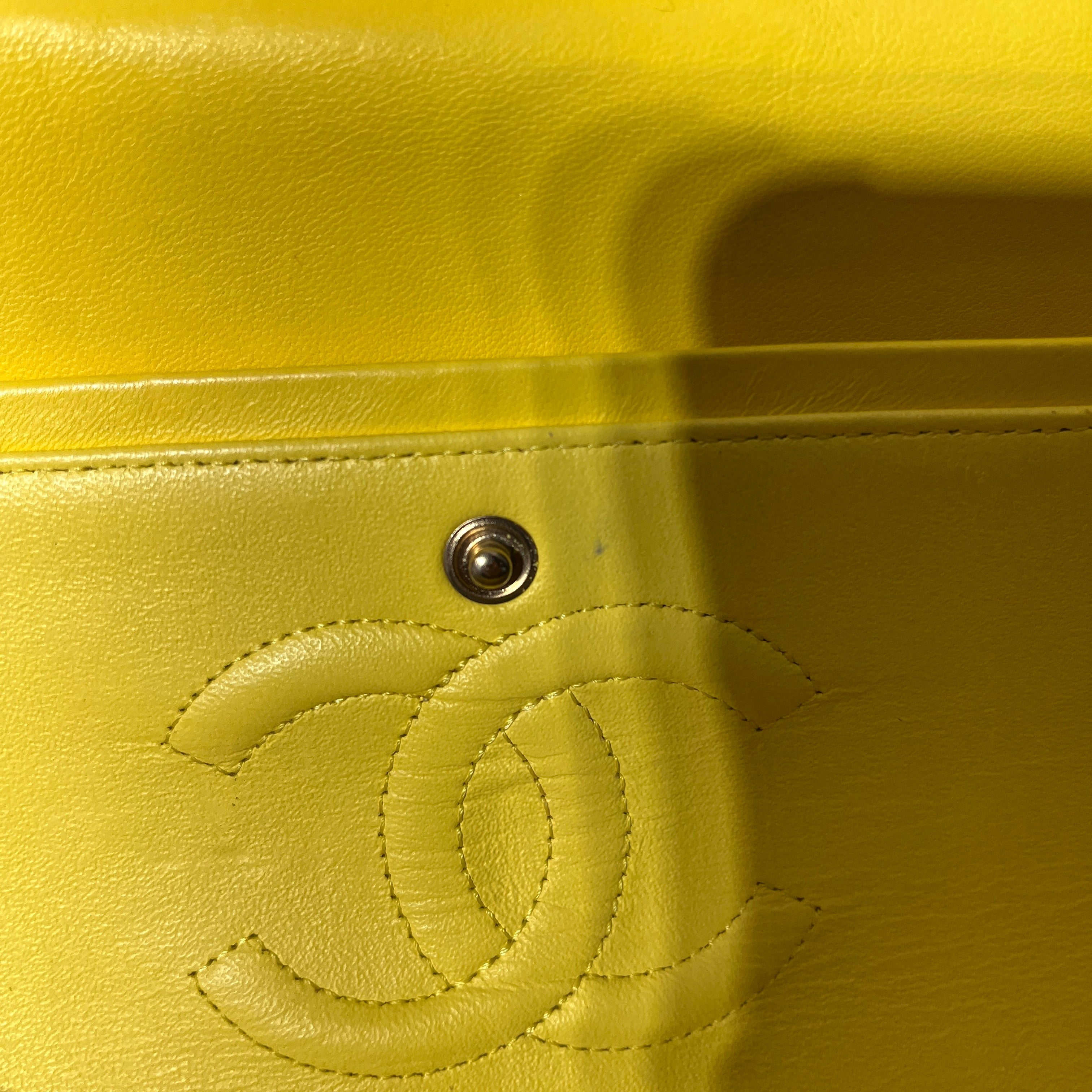 CHANEL/Cross Body Bag/Leather/YEL/ view 6