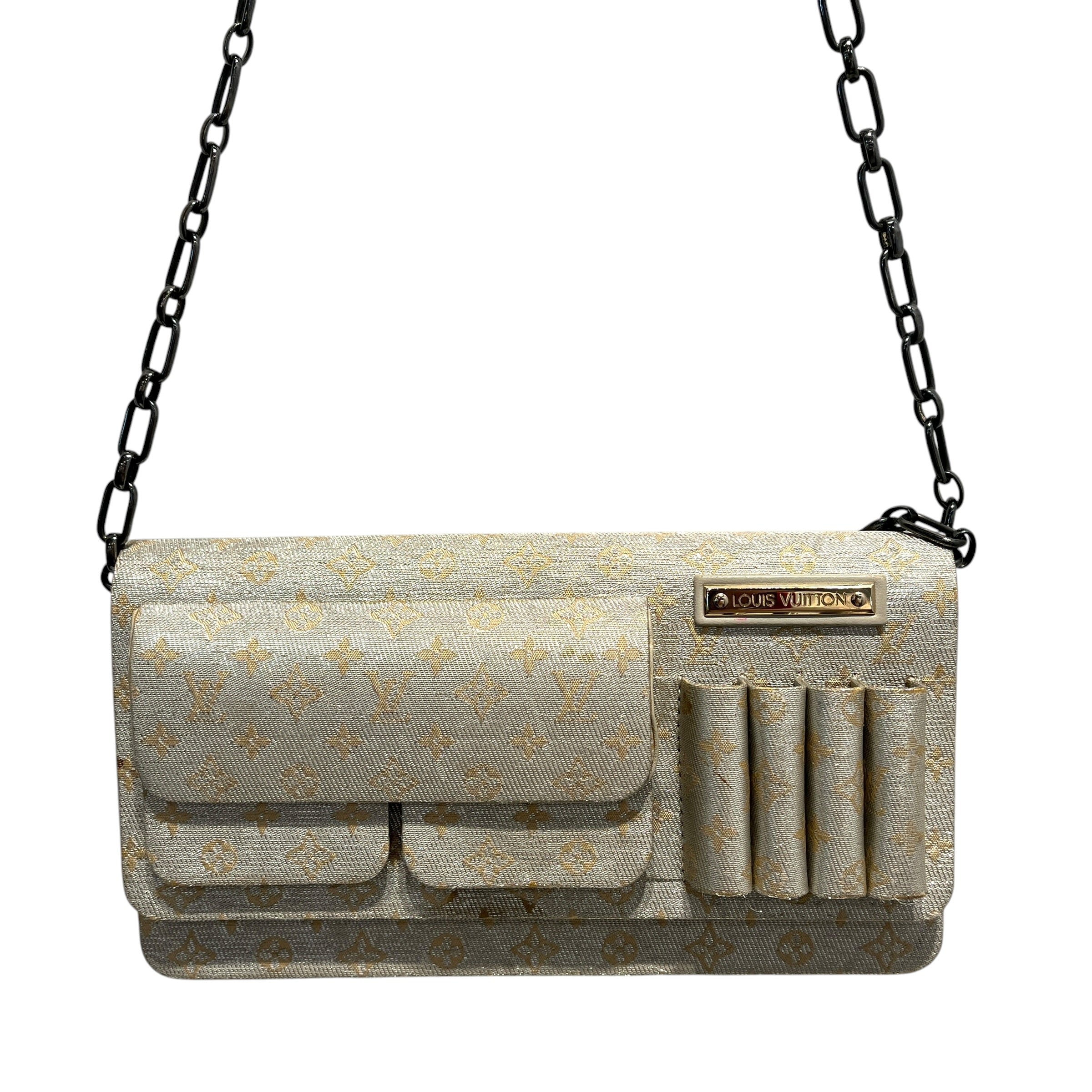 LOUIS VUITTON/Cross Body Bag/Monogram/SLV/2002 CRUISE LINE METALLIC view 12