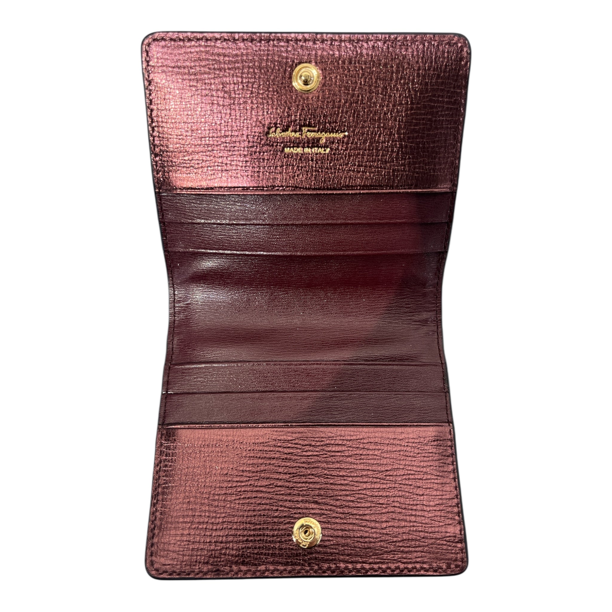Salvatore Ferragamo/Bifold Wallet/Leather/BRD/GANCINI-METALLICPINK view 4