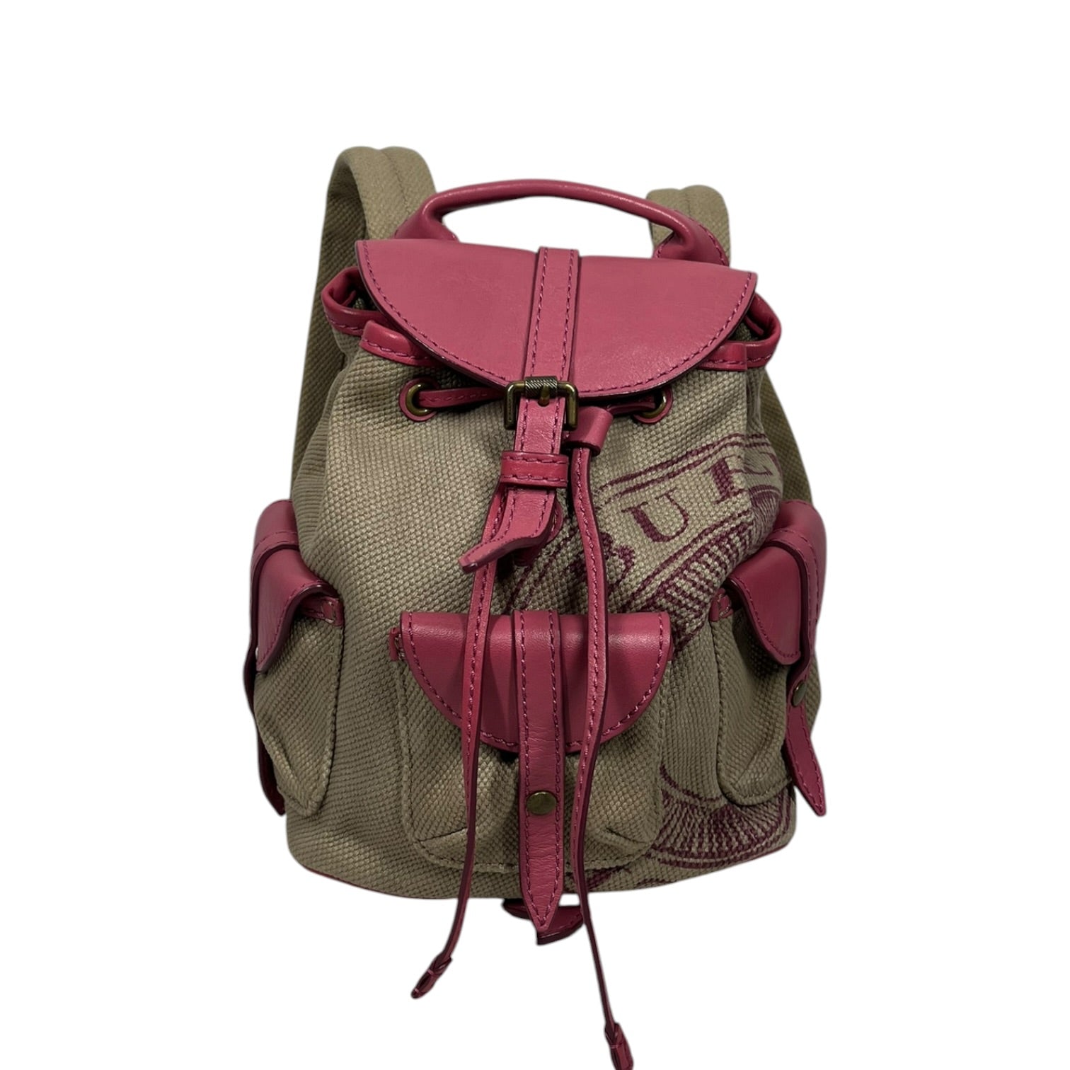 BURBERRY/Backpack/Cotton/KHK/Linen Backpack view 1