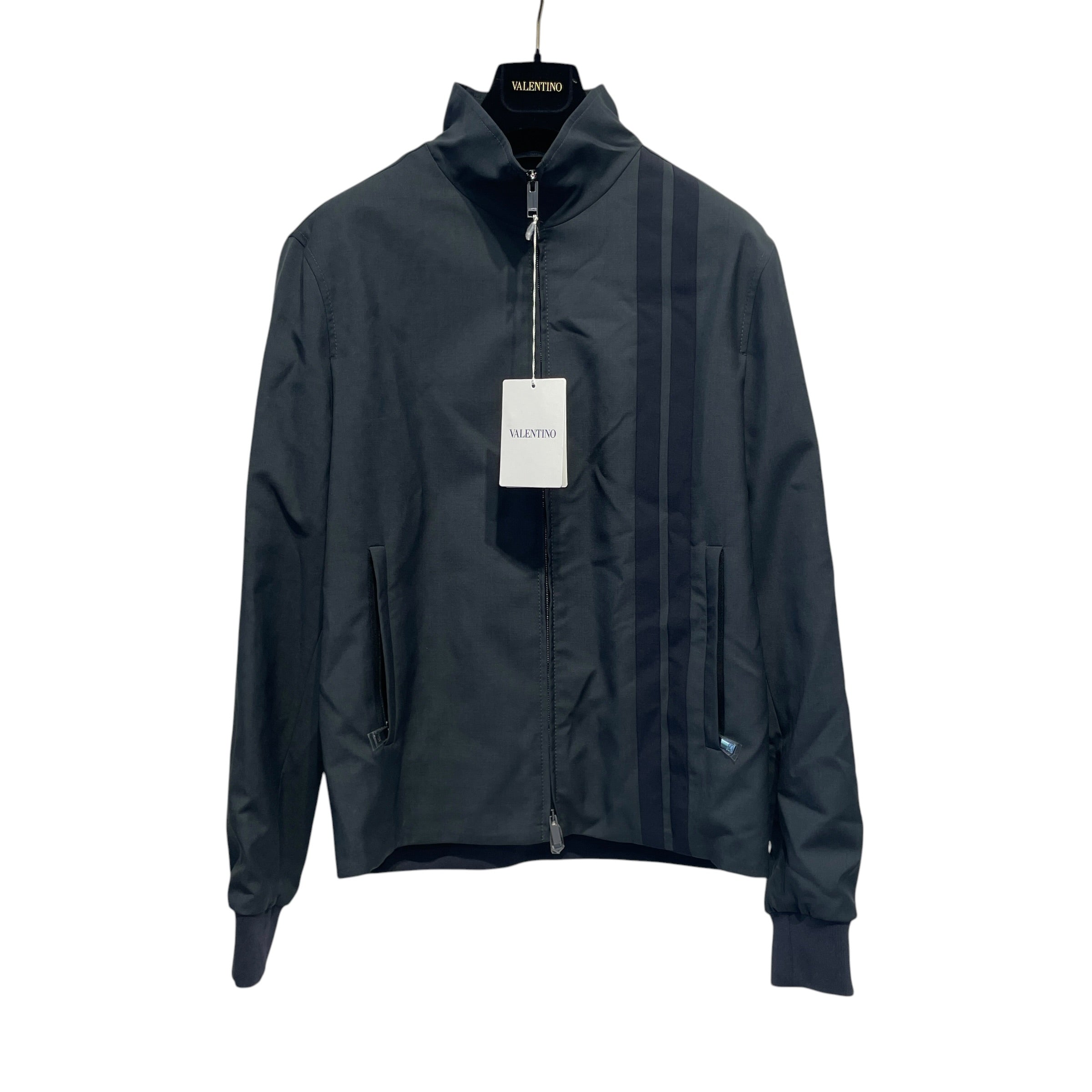 VALENTINO/Windbreaker/52/Nylon/BLK/Stripe/TRACK ZIP view 1