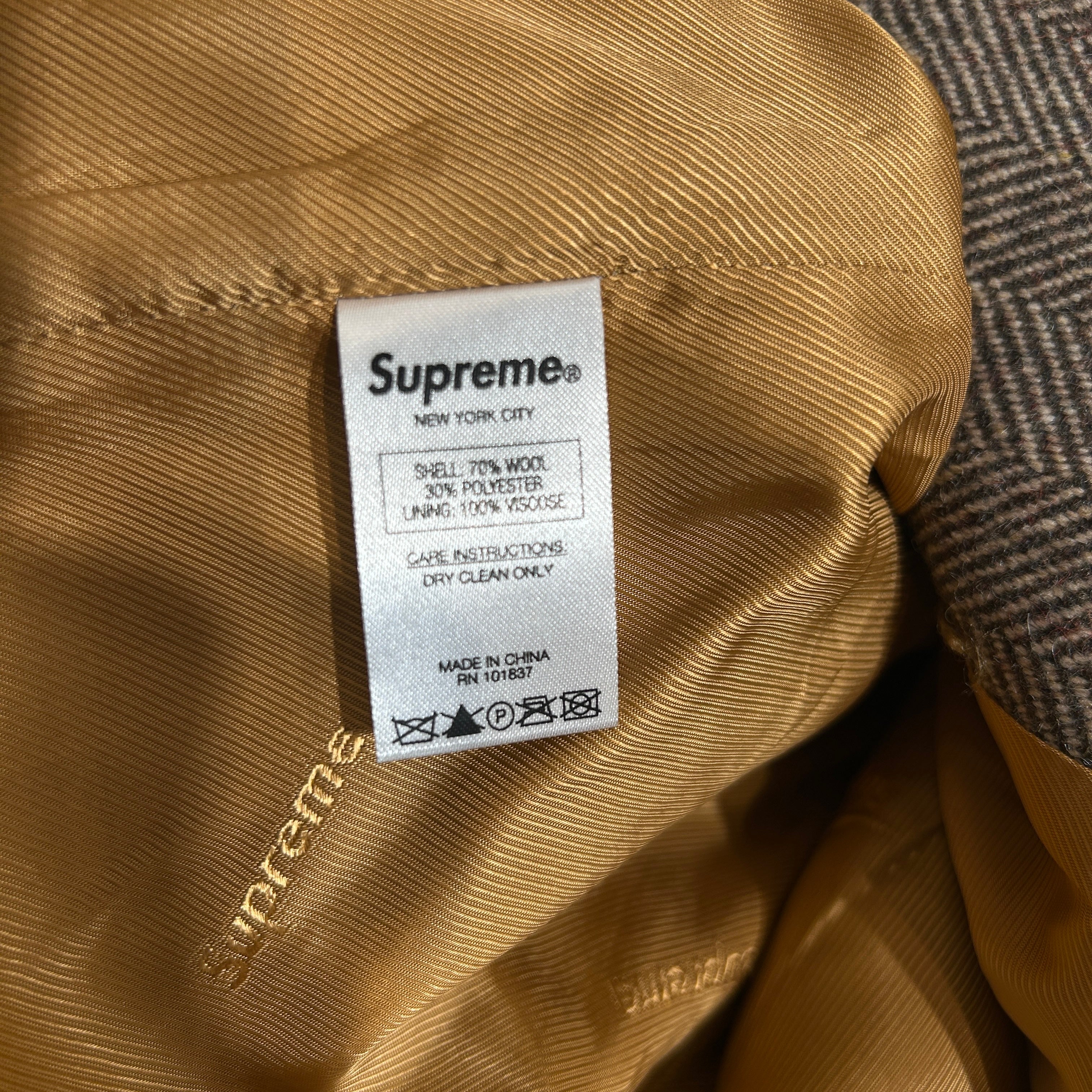 Supreme/Coat/L/Wool/BRW/herringbone fw15 coat view 4