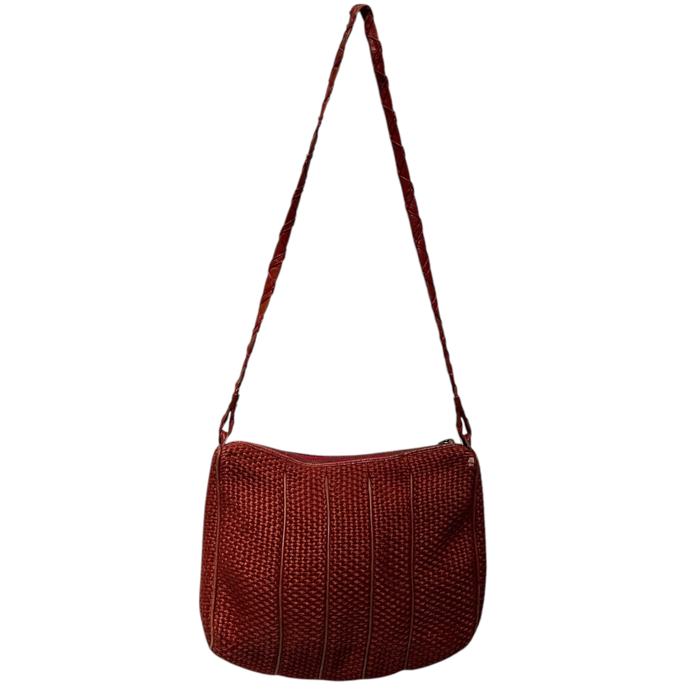 BOTTEGA VENETA/Cross Body Bag/Tweed/RED/VINTAGE view 3
