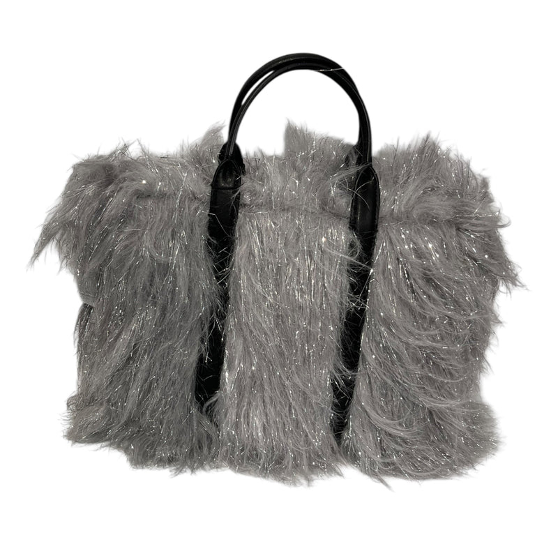 MARC JACOBS/Tote Bag/Fake Fur/SLV/silver "the creature" tote