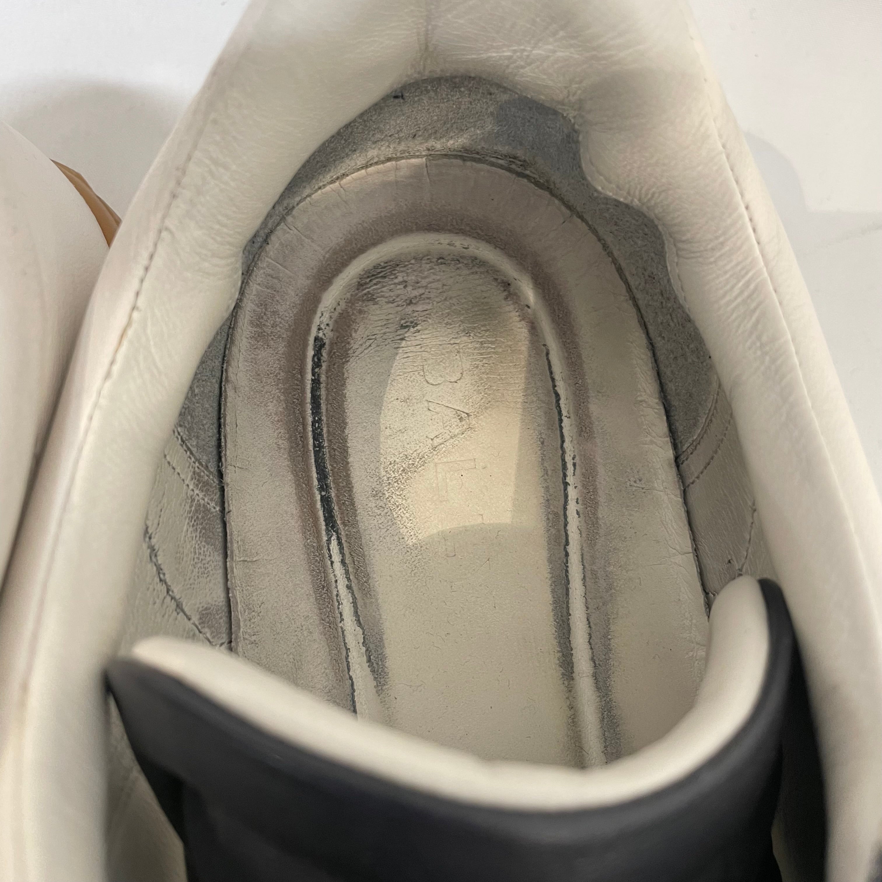 BALLY/Low-Sneakers/US 8.5/Border/Leather/WHT/Player Curling-Motif view 3