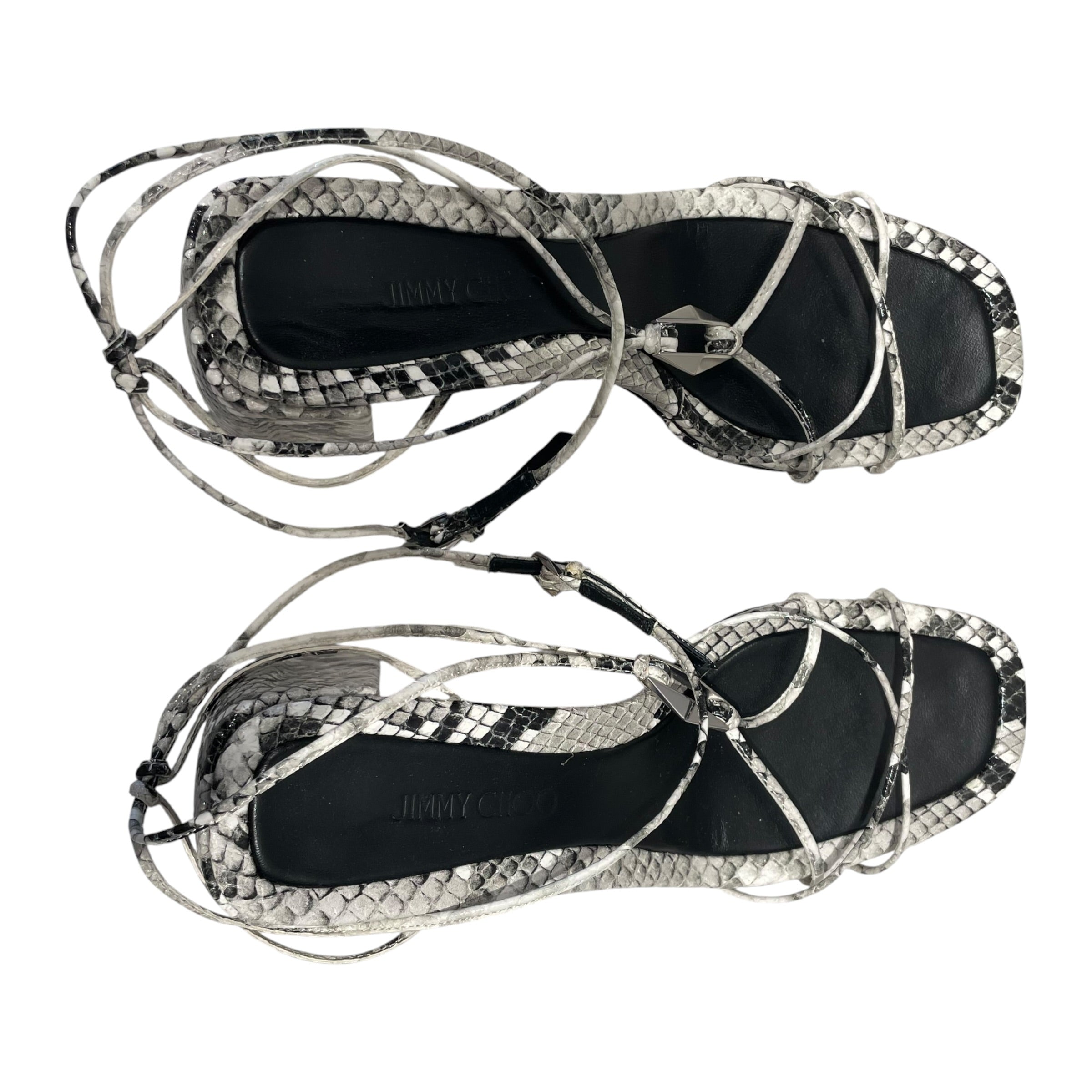 JIMMY CHOO/Heels/EU 37/Animal Pattern/Leather/MLT/onyxia 70 snakeskun view 4