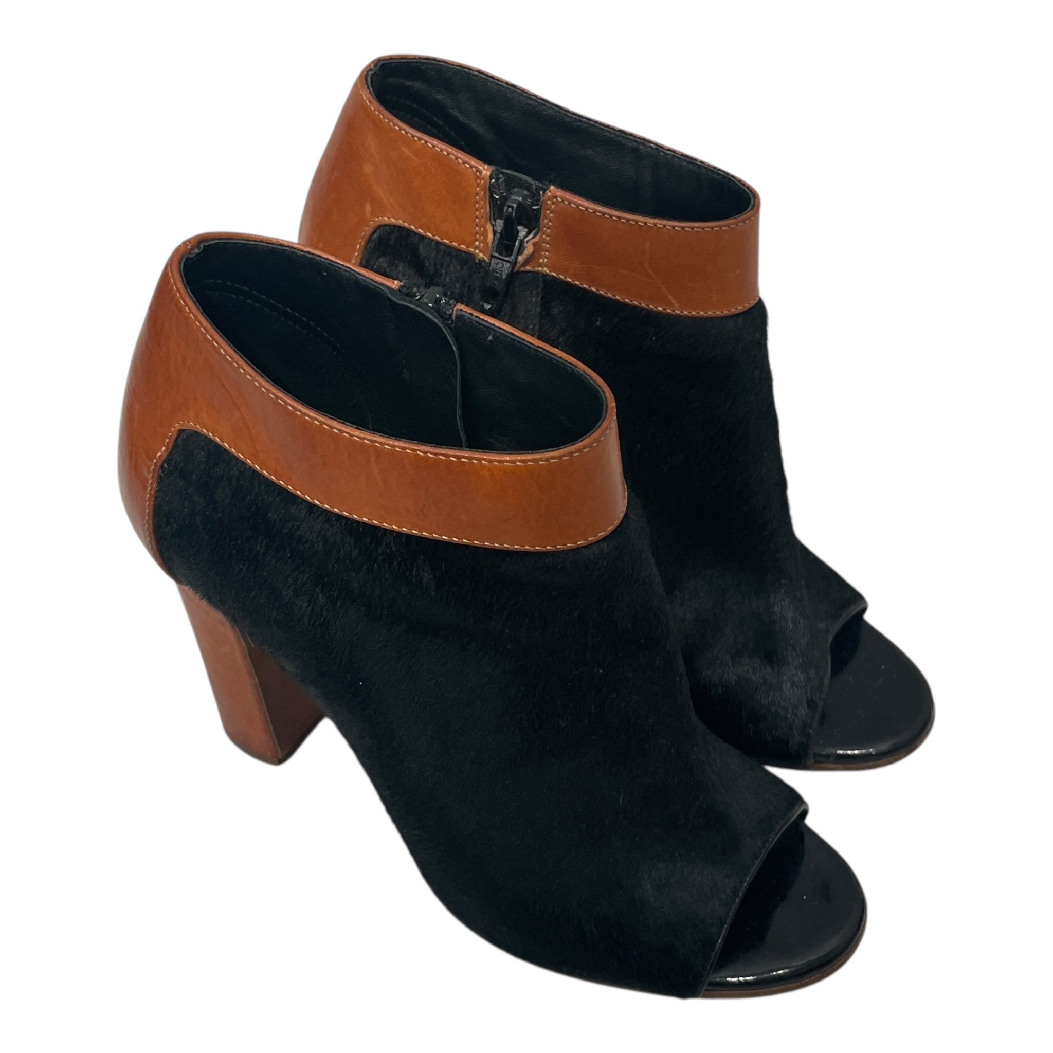 Chloe/Ankle Boots/EU 37/Mohair/BLK/brown heel view 1