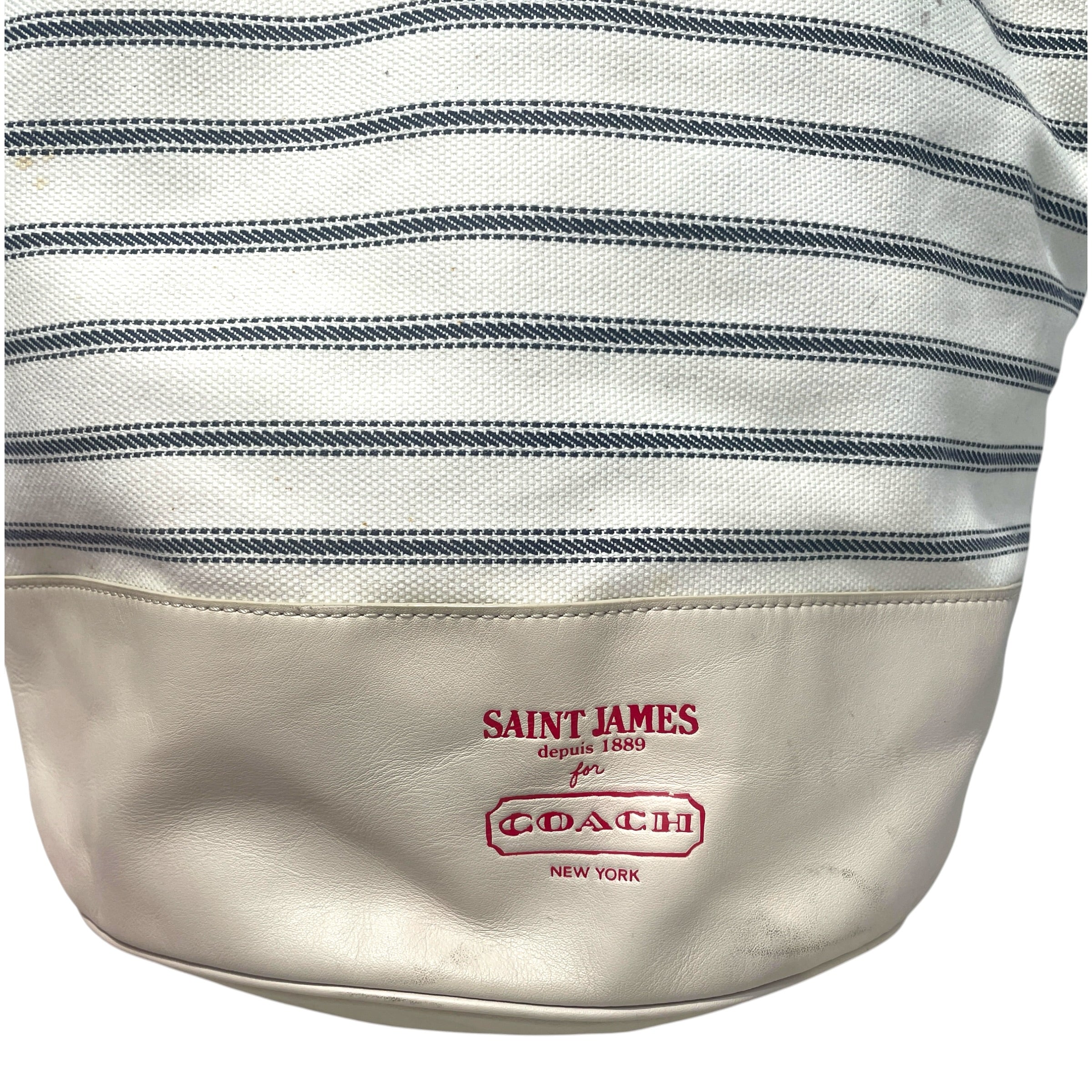 COACH/SAINTJAMES/Tote Bag/Stripe/Cotton/WHT/Beach Tote view 3
