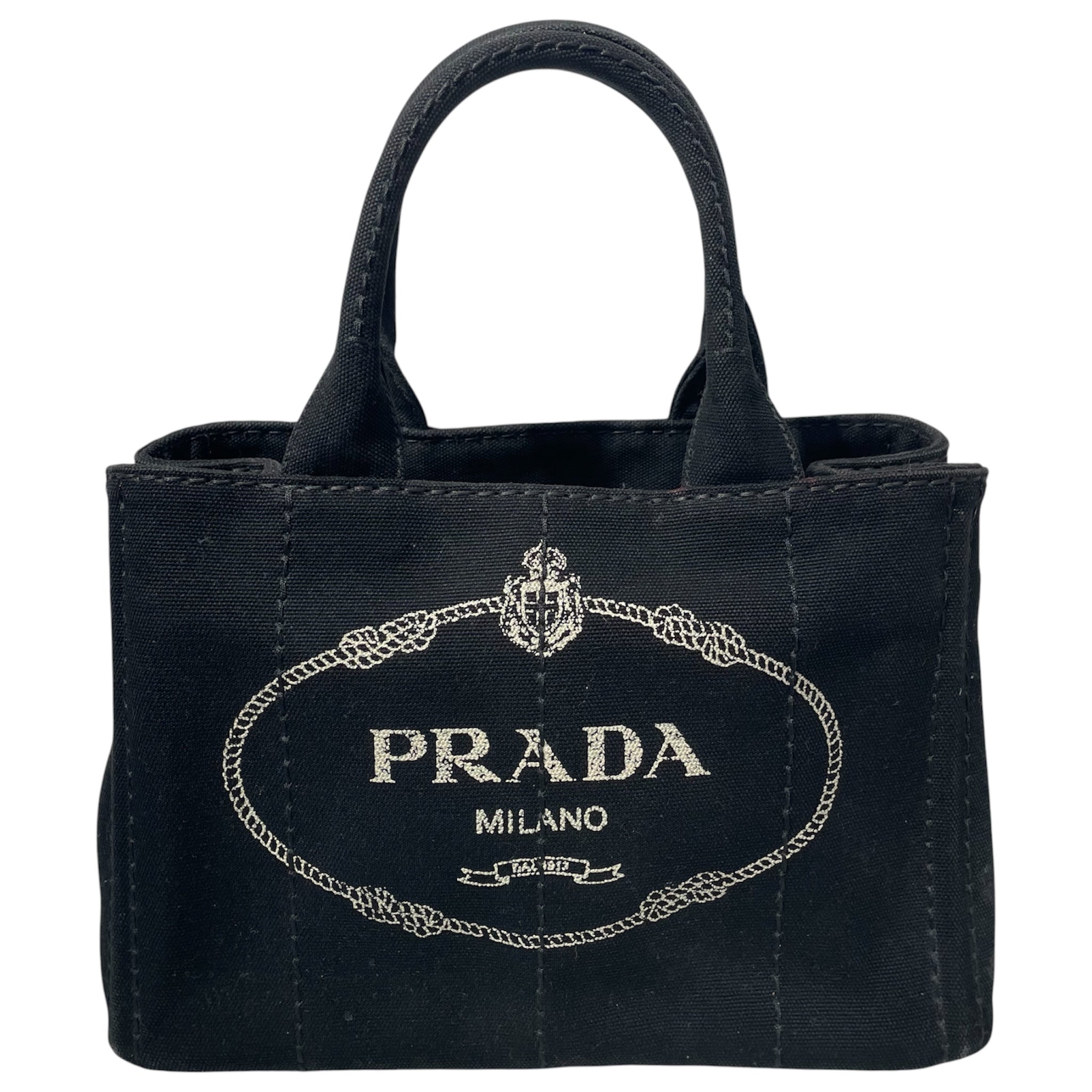 PRADA/Bag/Cotton/BLK/Prada Canapa Canvas view 1