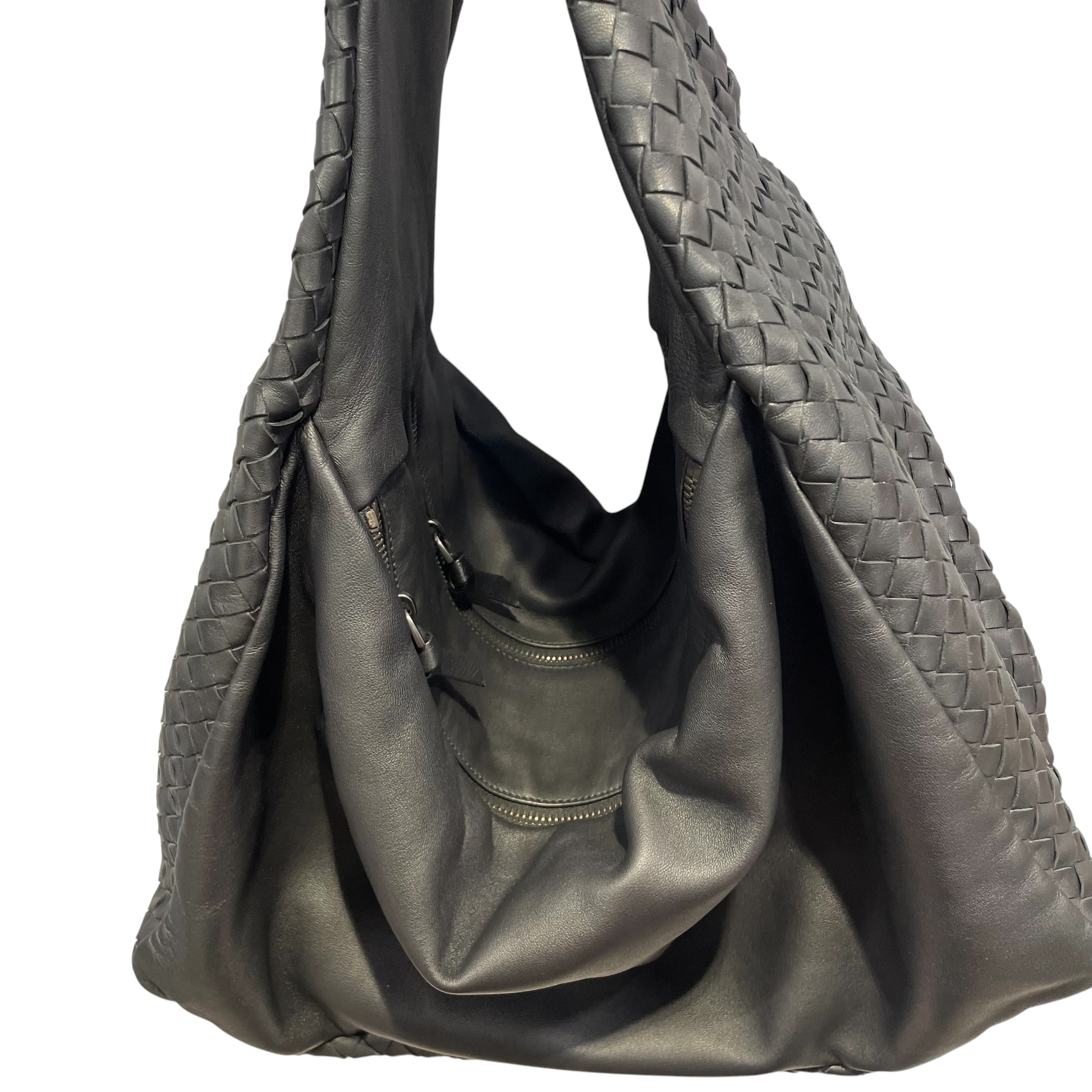 BOTTEGA VENETA/Hand Bag/Leather/BLK/INTRECCIATO/B00818199V view 3