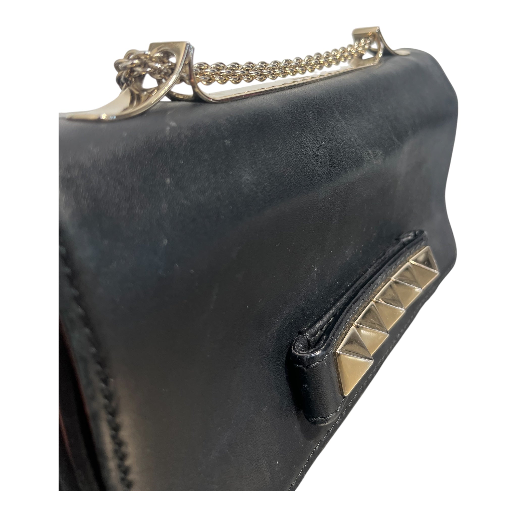 VALENTINO GARAVANI/Cross Body Bag/Leather/BLK/ACCORDION/ FRONT STUDS view 7
