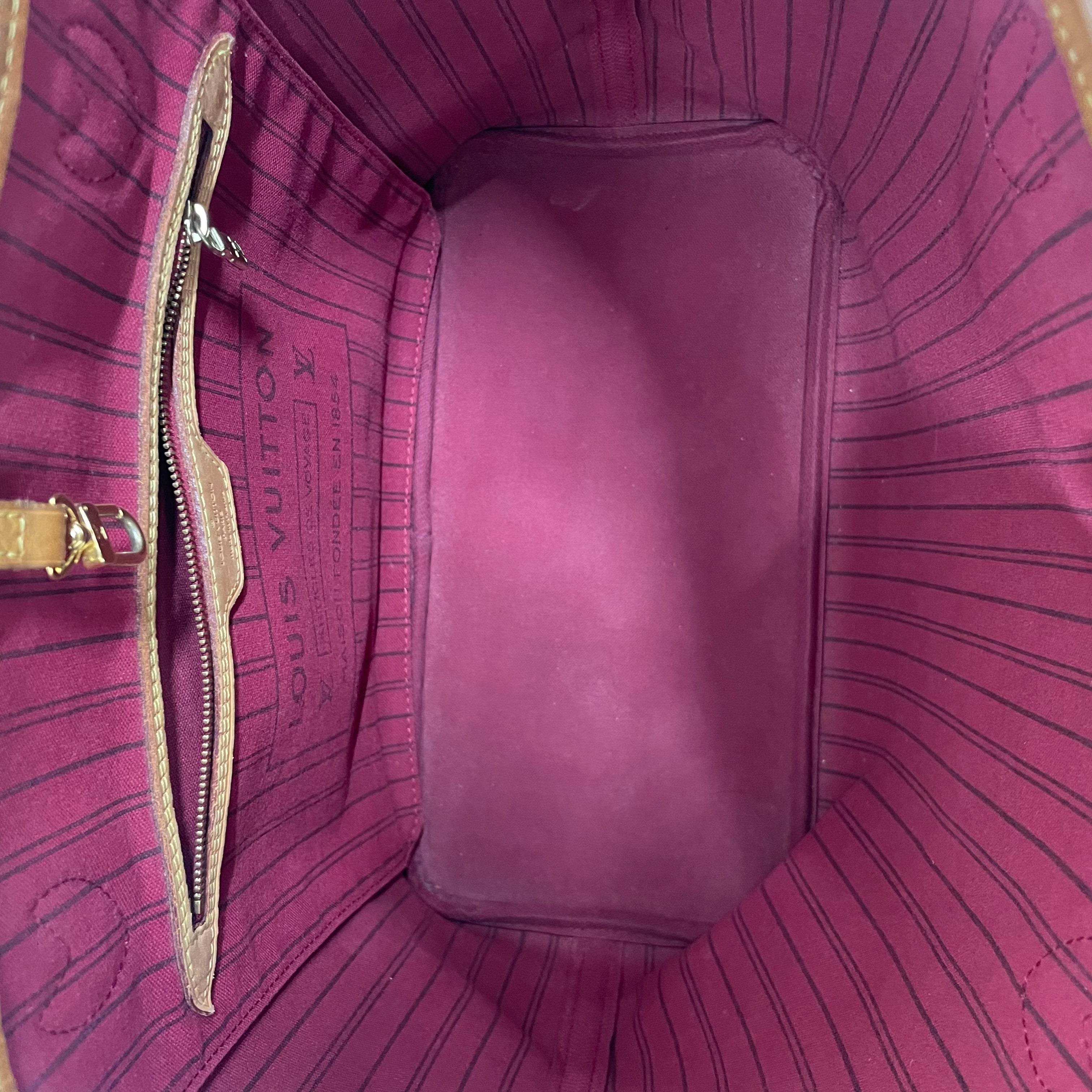 LOUIS VUITTON/Hand Bag/Monogram/Leather/MLT/red interior/1854/neverfull view 4