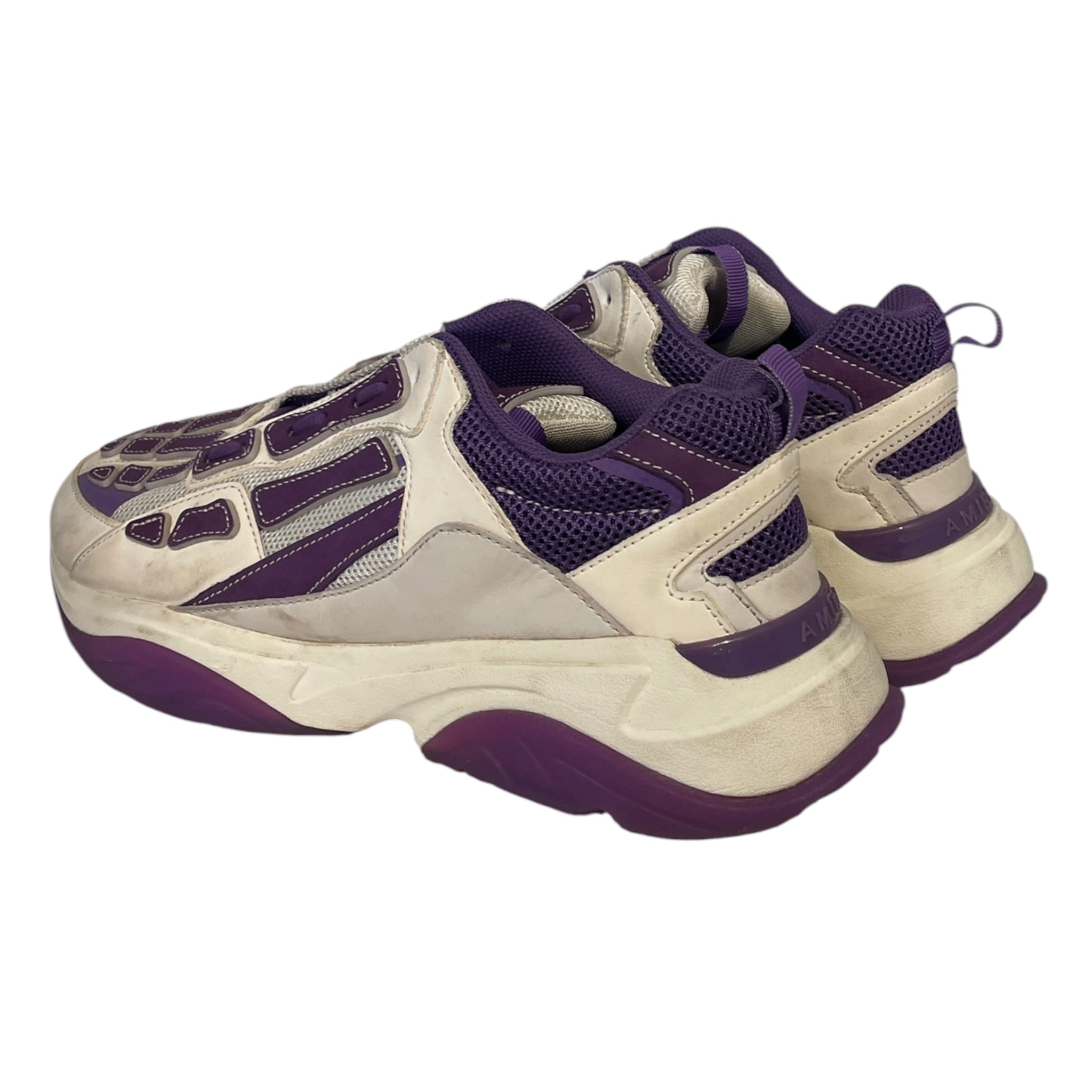 AMIRI/Low-Sneakers/US 12/Graphic/Leather/PPL/PURPLE BONE RUNNERS view 2