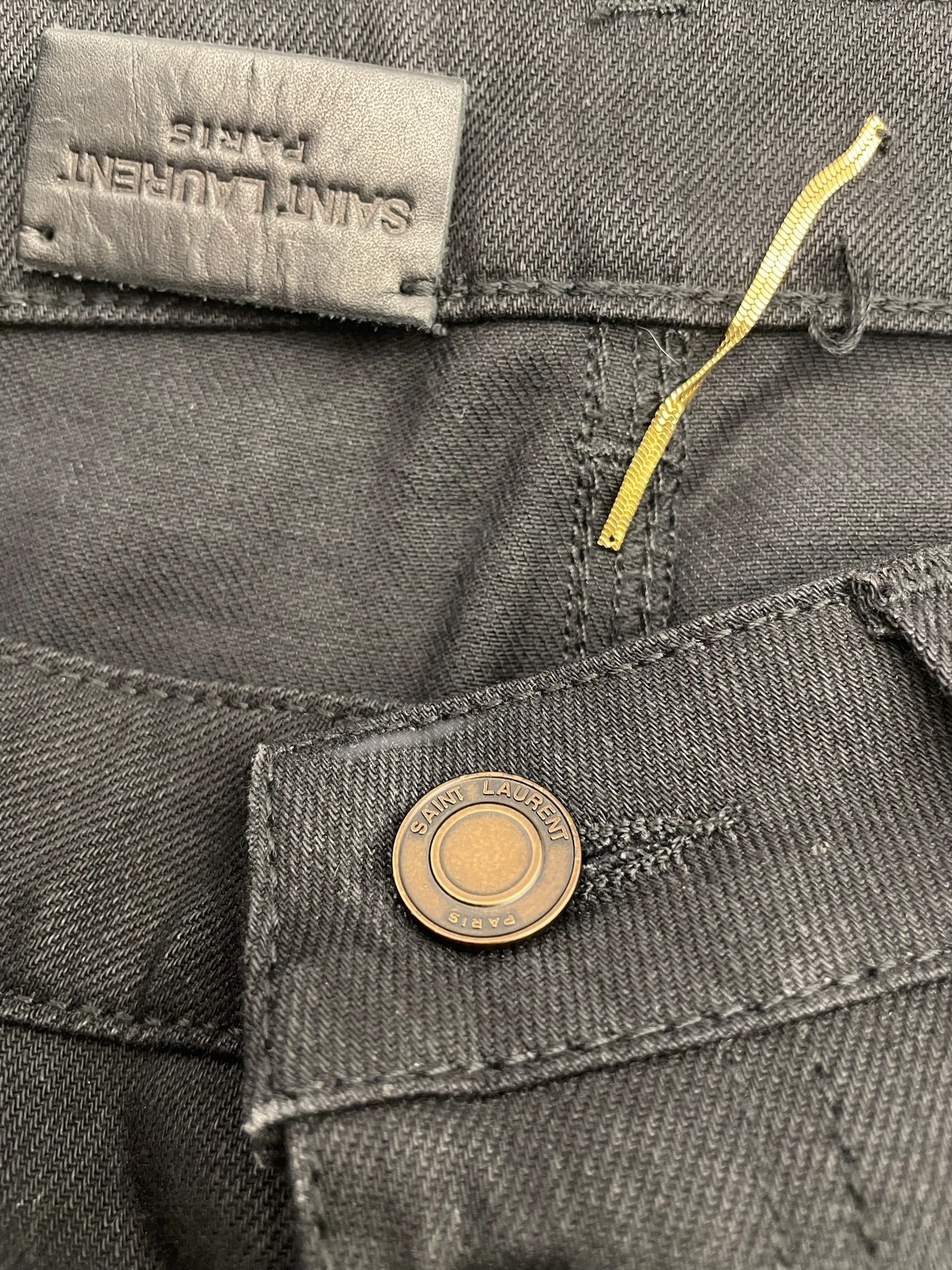 SAINT LAURENT/Skinny Pants/28/Denim/BLK/FRONT SQUARE POCKETS view 5