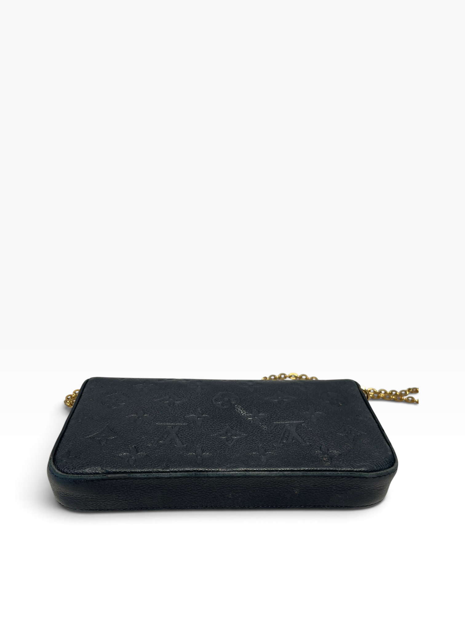 LOUIS VUITTON/Clutch Bag/Leather/BLK/Pochette Felicie view 12