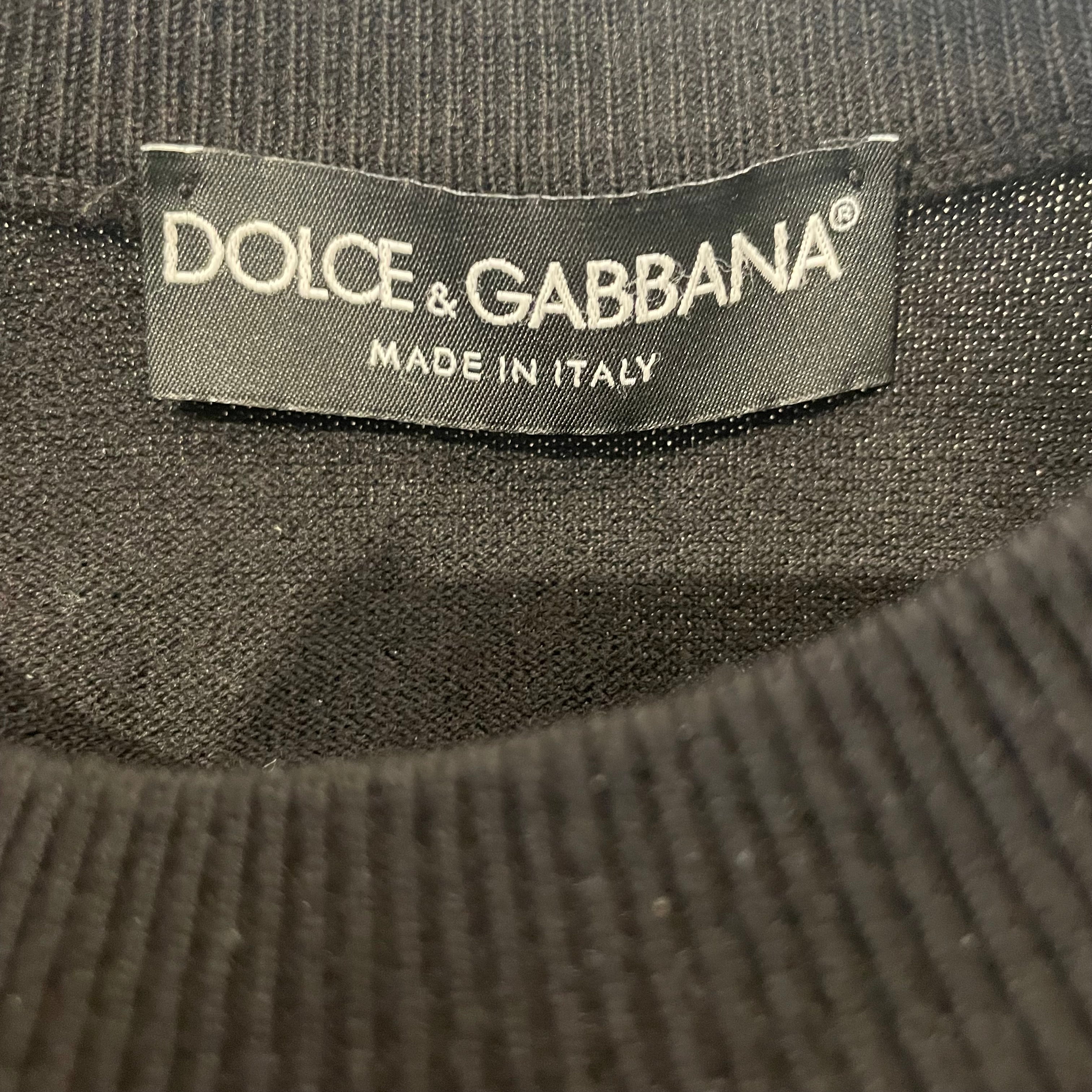 DOLCE&GABBANA/Sweater/46/Wool/BLK/DG CHEST LOGO view 3