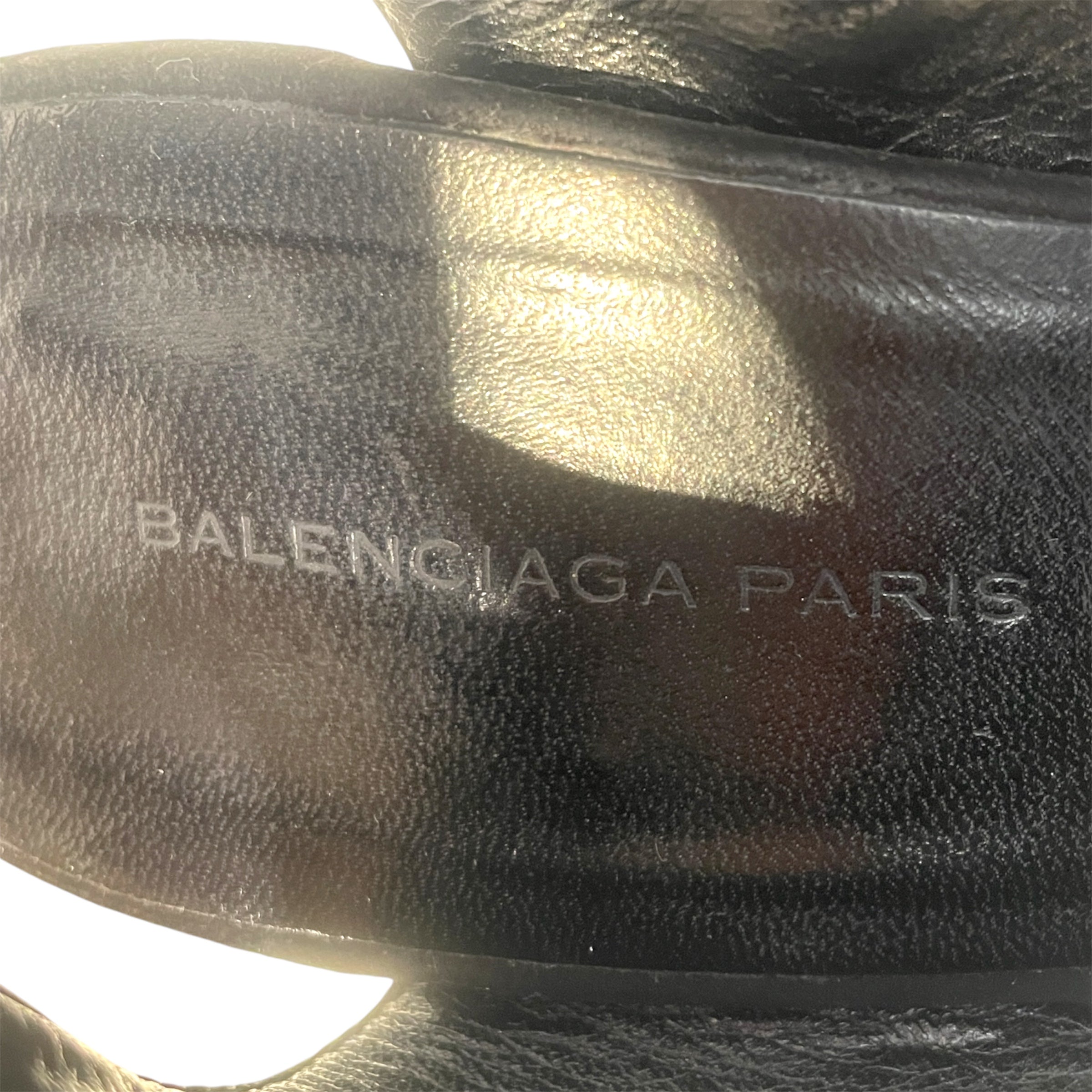 BALENCIAGA/Heels/EU 37.5/Leather/BLK/Strappy Gladiator view 3