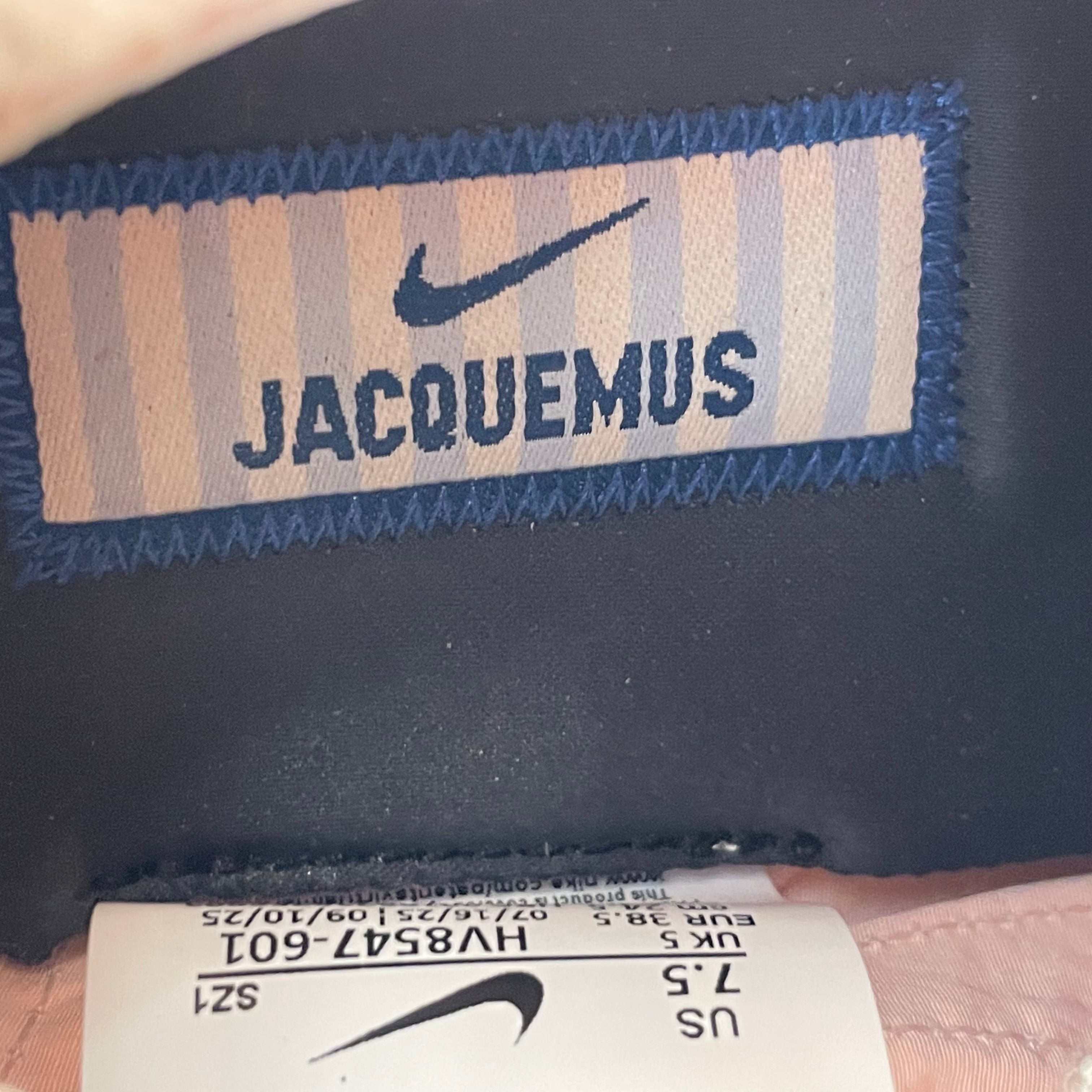 JACQUEMUS/NIKE/Low-Sneakers/US 7.5/Polyester/PNK/LIGHT PINK view 3