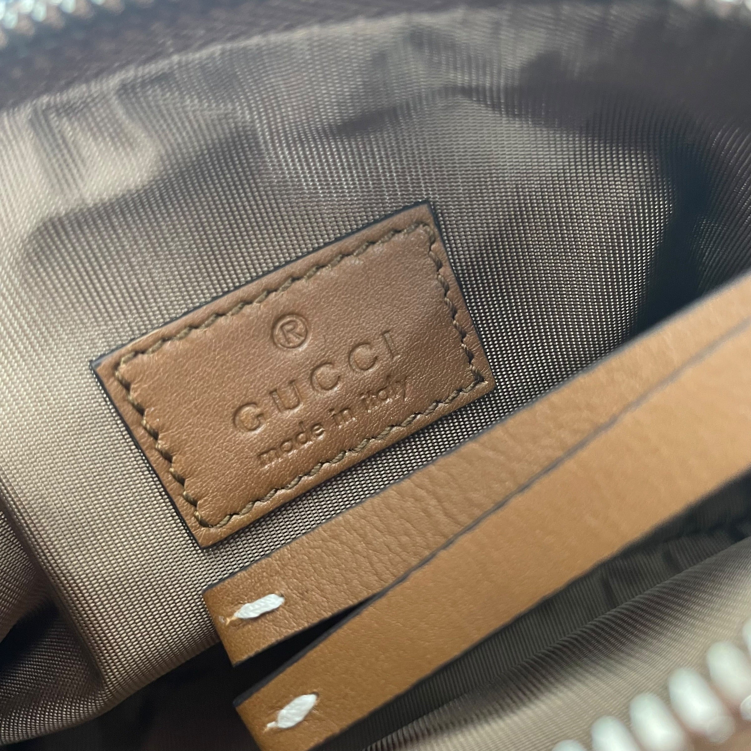 GUCCI/Hand Bag/Monogram/Denim/IDG/320696 LEATHER TRIM DENIM MONO view 6