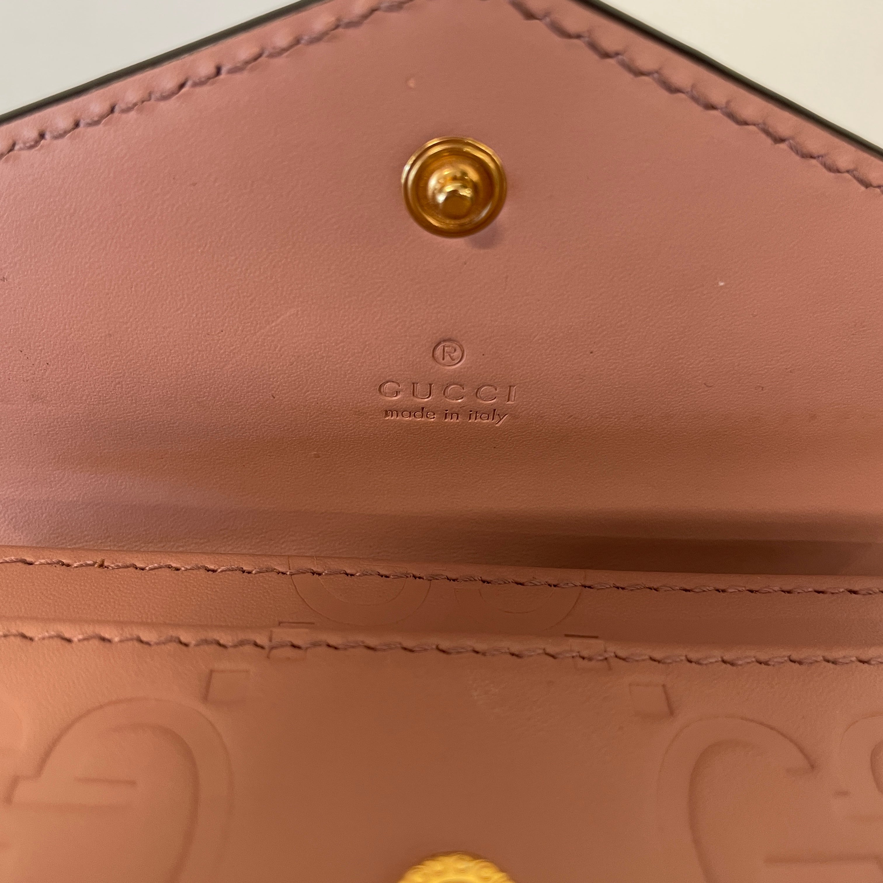 GUCCI/Wallet/Monogram/Leather/PNK/L's/JUMBO GG EMBOSSED WALLET view 5