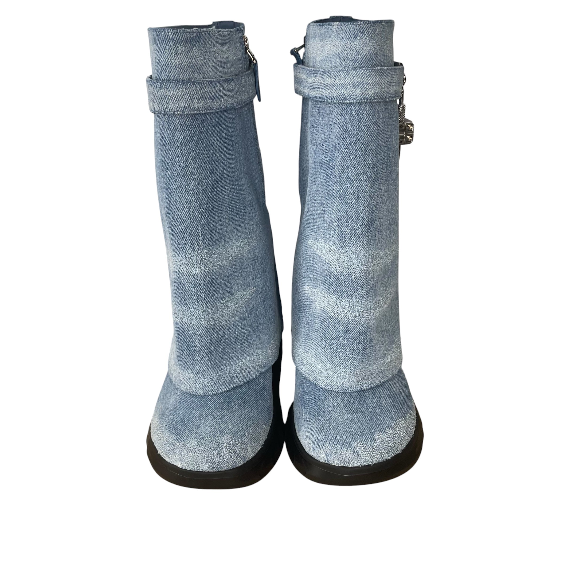 GIVENCHY/Boots/EU 42/Cotton/BLU/DENIM SHARK ANKLE BOOT view 4
